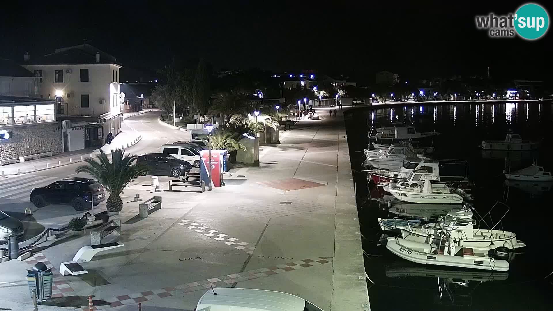 Novalja spletna kamera promenada