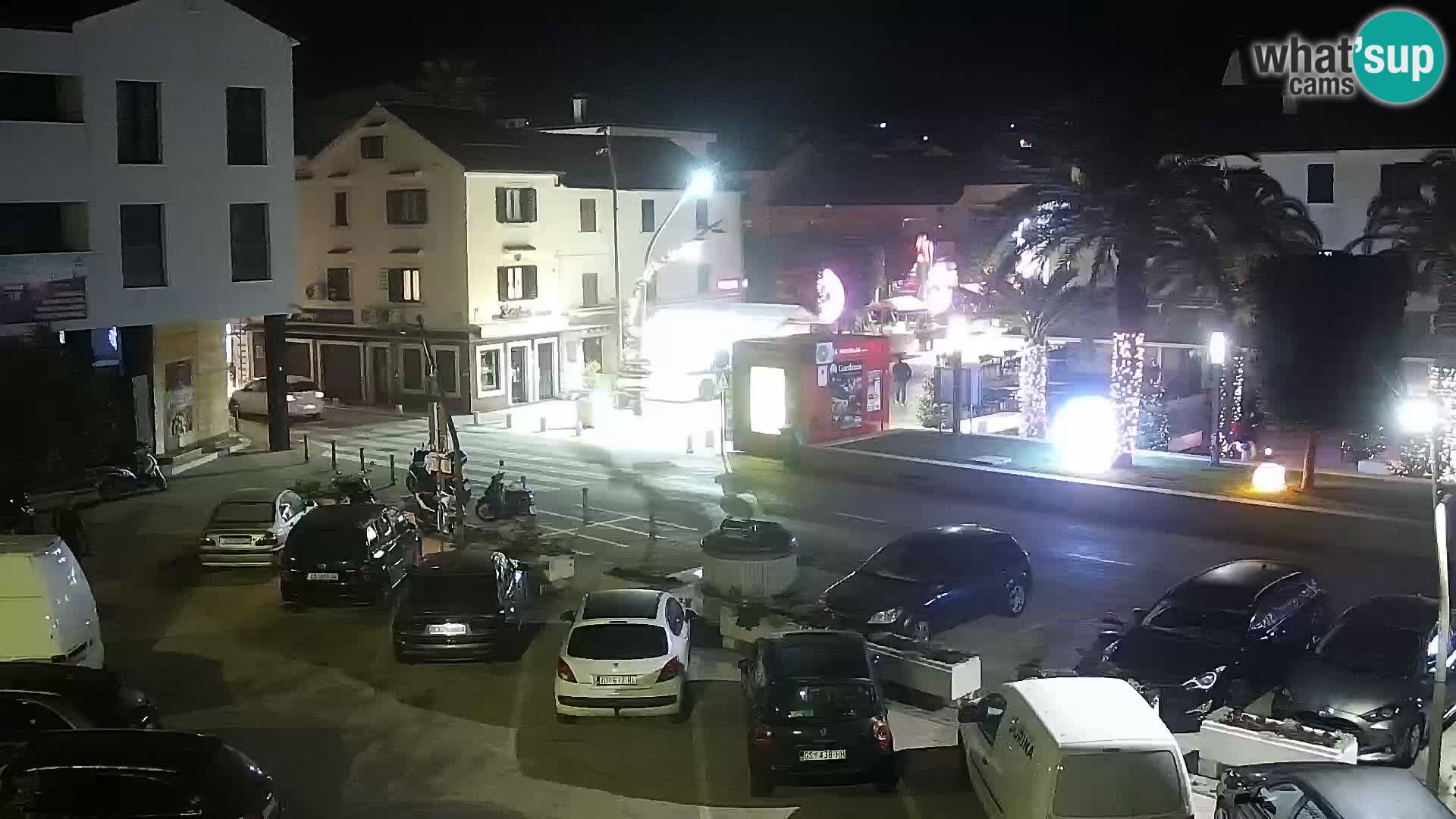 Webcam Novalja seaside promenade