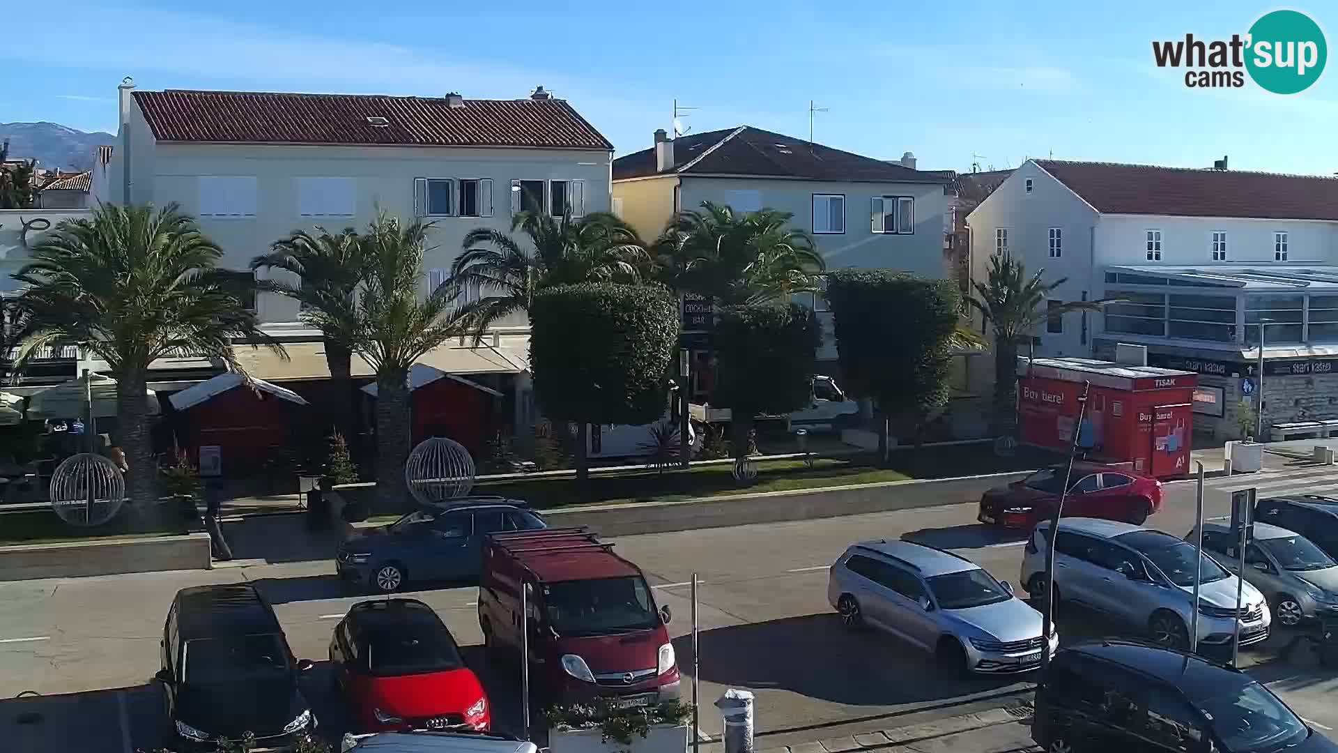 Webcam Novalja seaside promenade