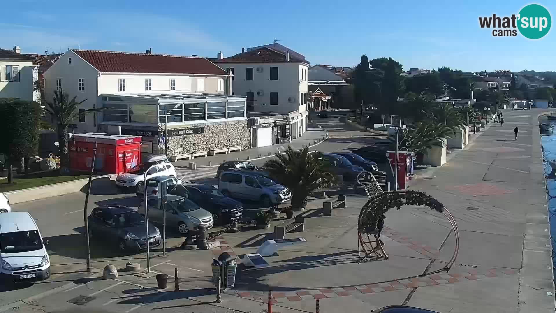 Novalja spletna kamera promenada