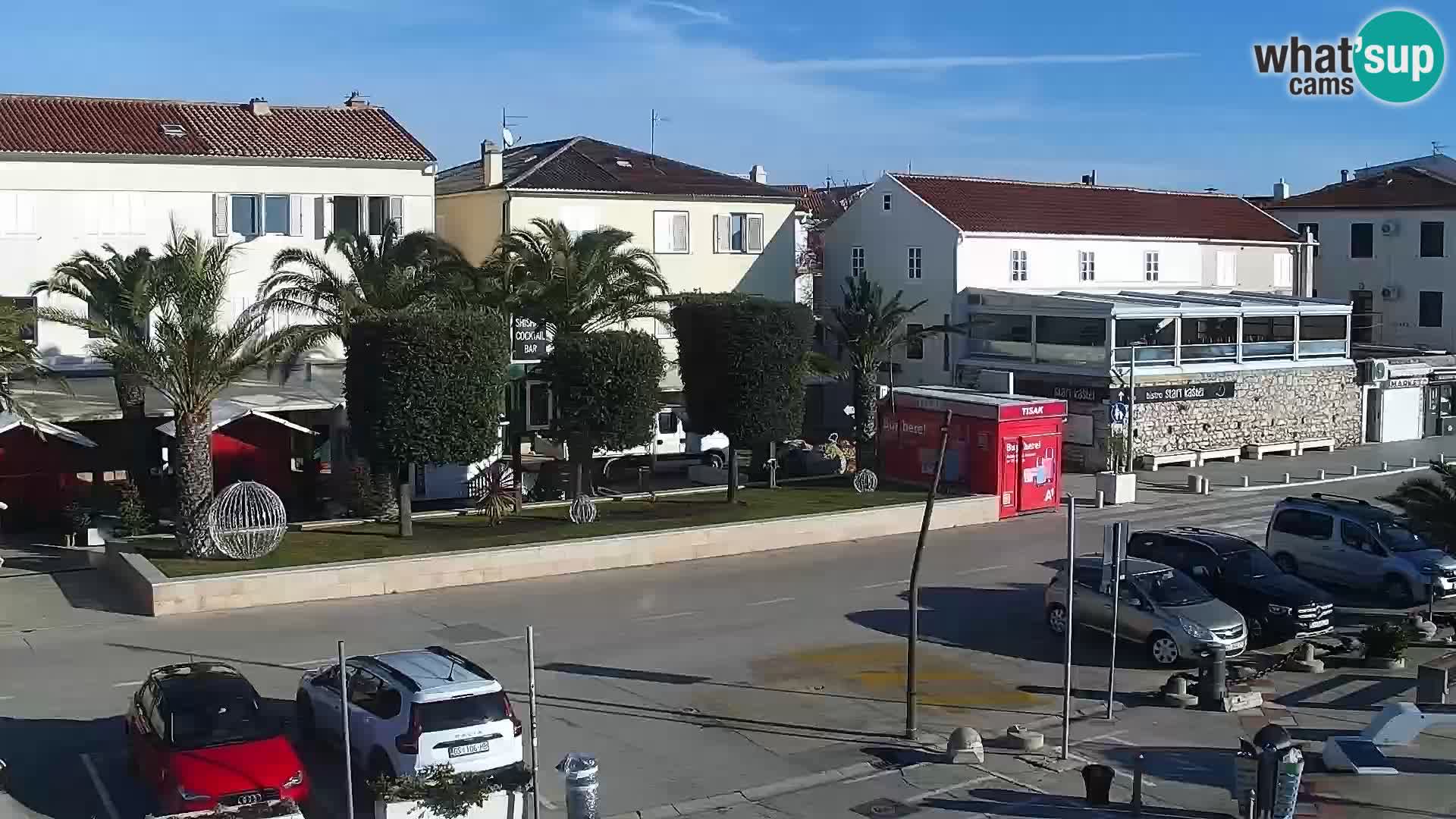 Webcam Novalja seaside promenade