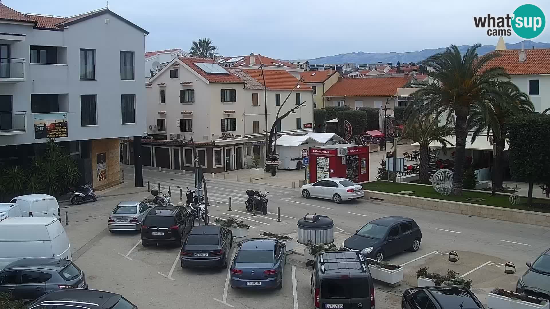Webcam Novalja seaside promenade