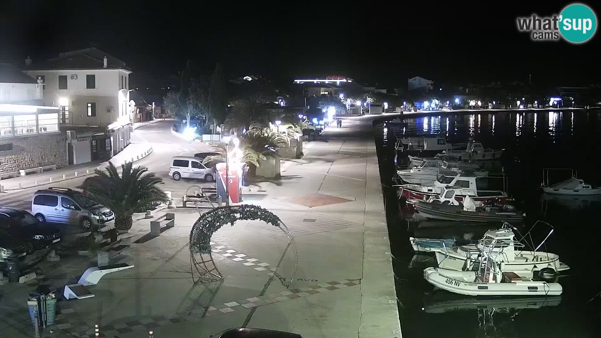 Webcam Novalja seaside promenade