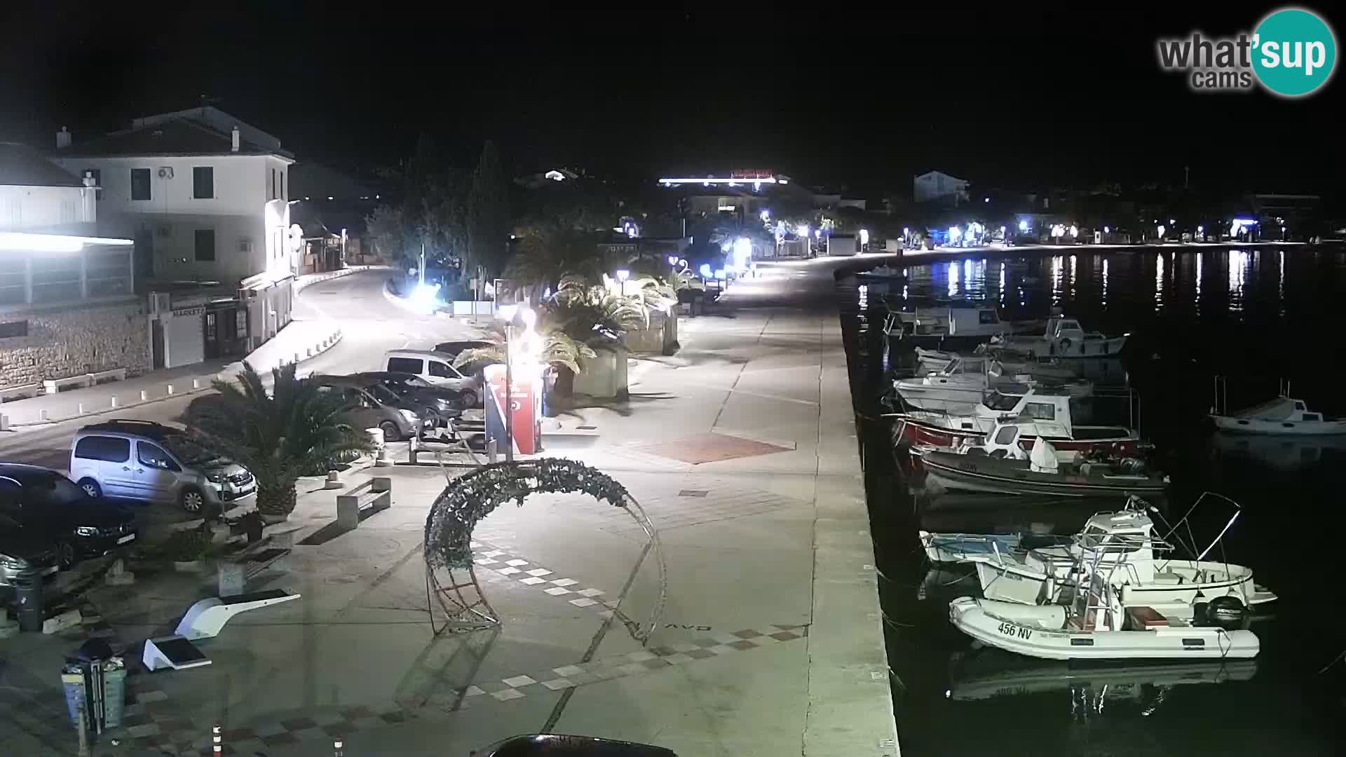 Webcam Novalja seaside promenade