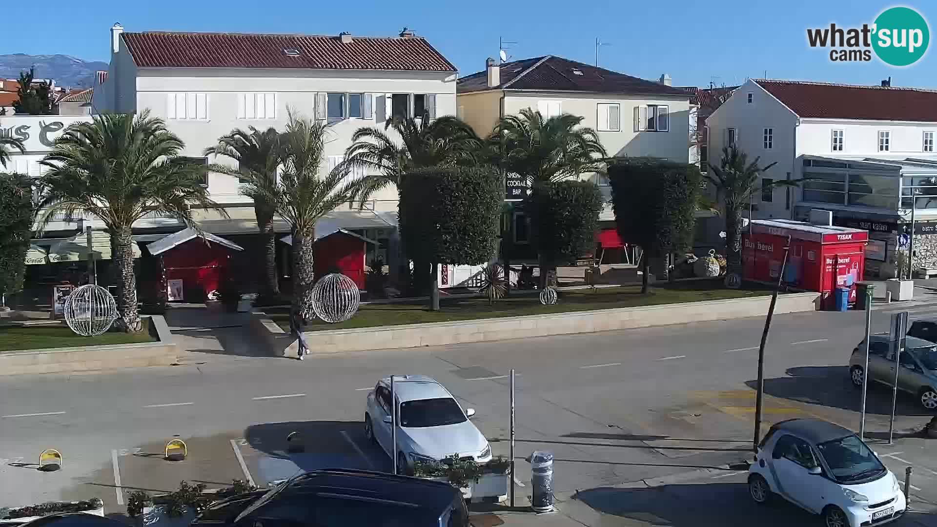 Webcam Novalja seaside promenade