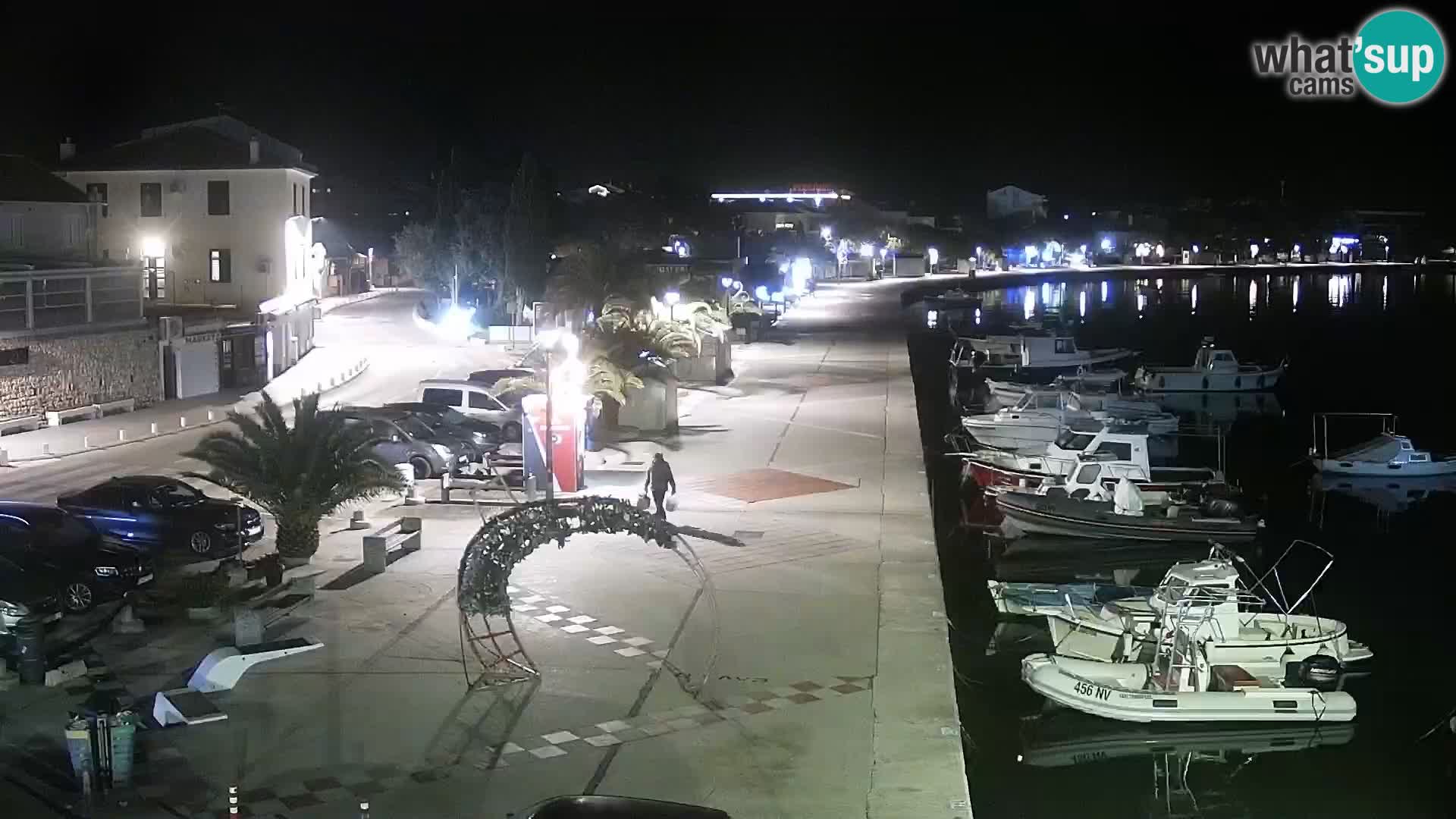 Webcam Novalja seaside promenade