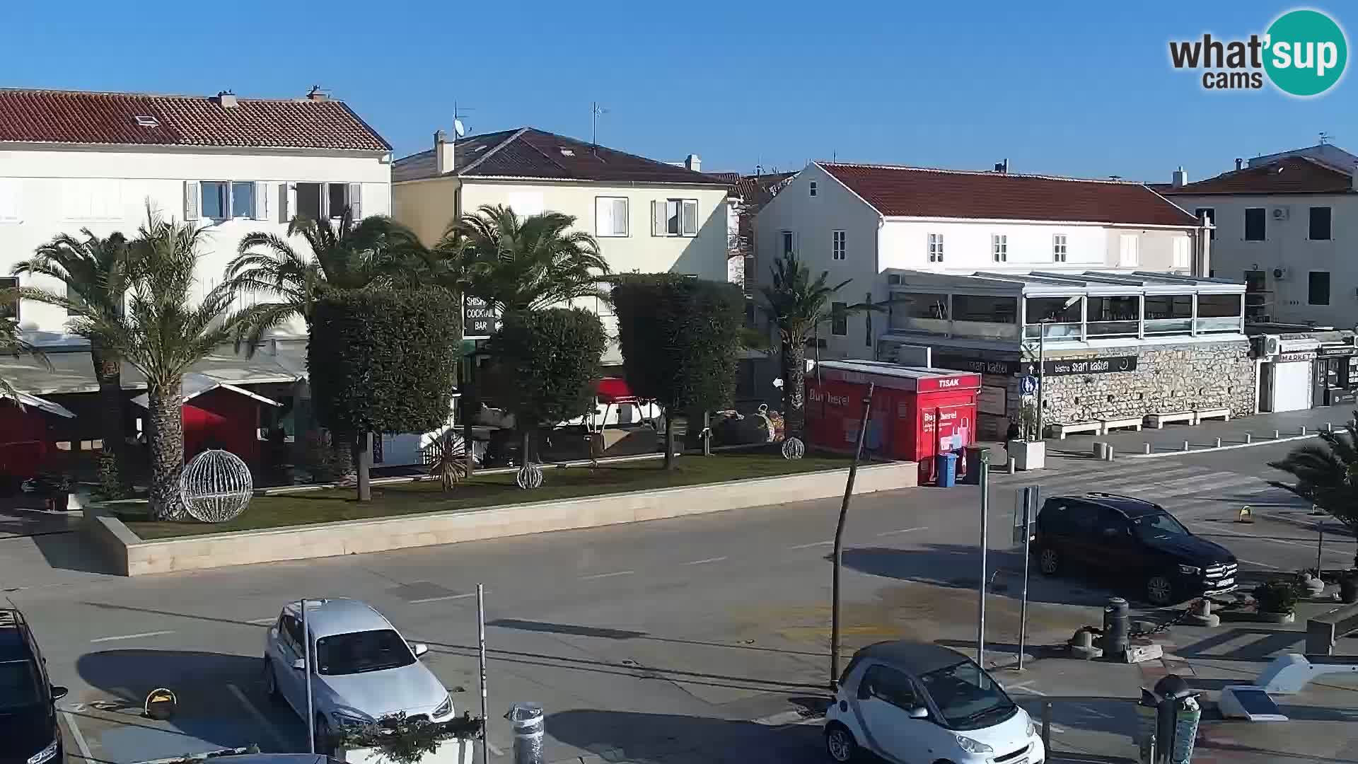 Webcam Novalja seaside promenade