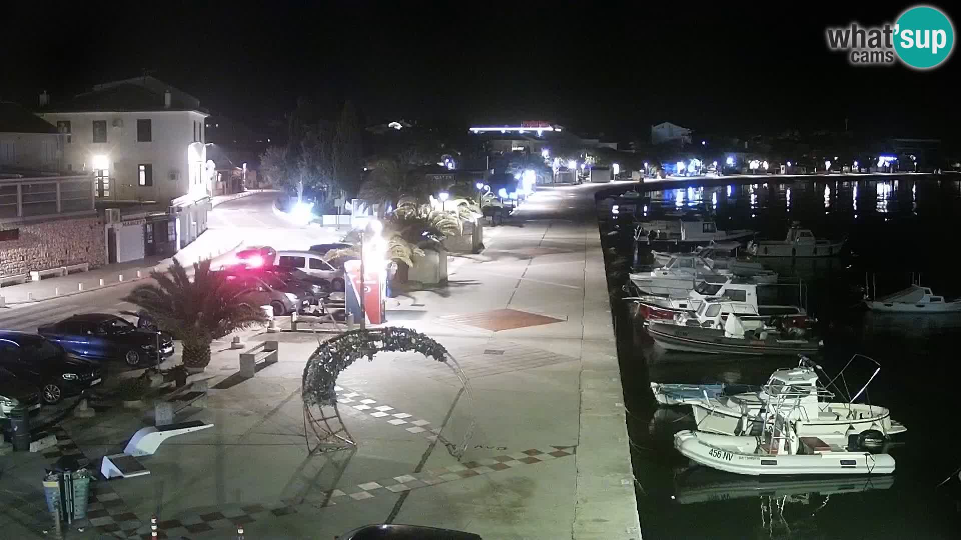 Webcam Novalja seaside promenade