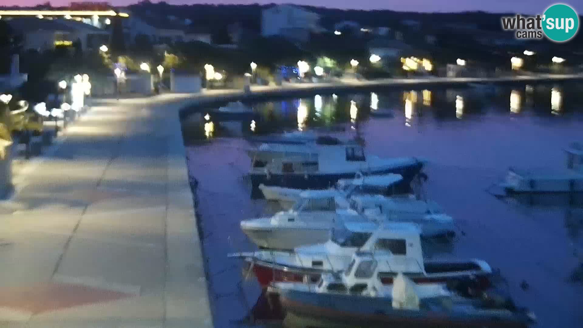 Webcam Novalja seaside promenade