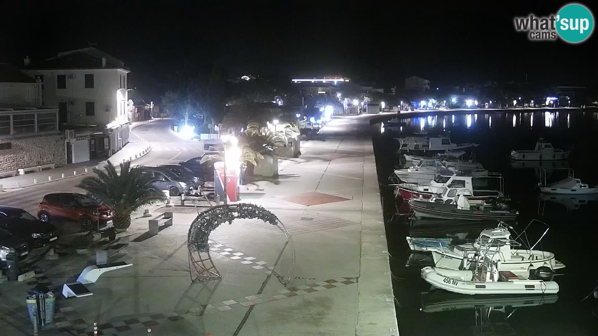 Webcam Novalja seaside promenade