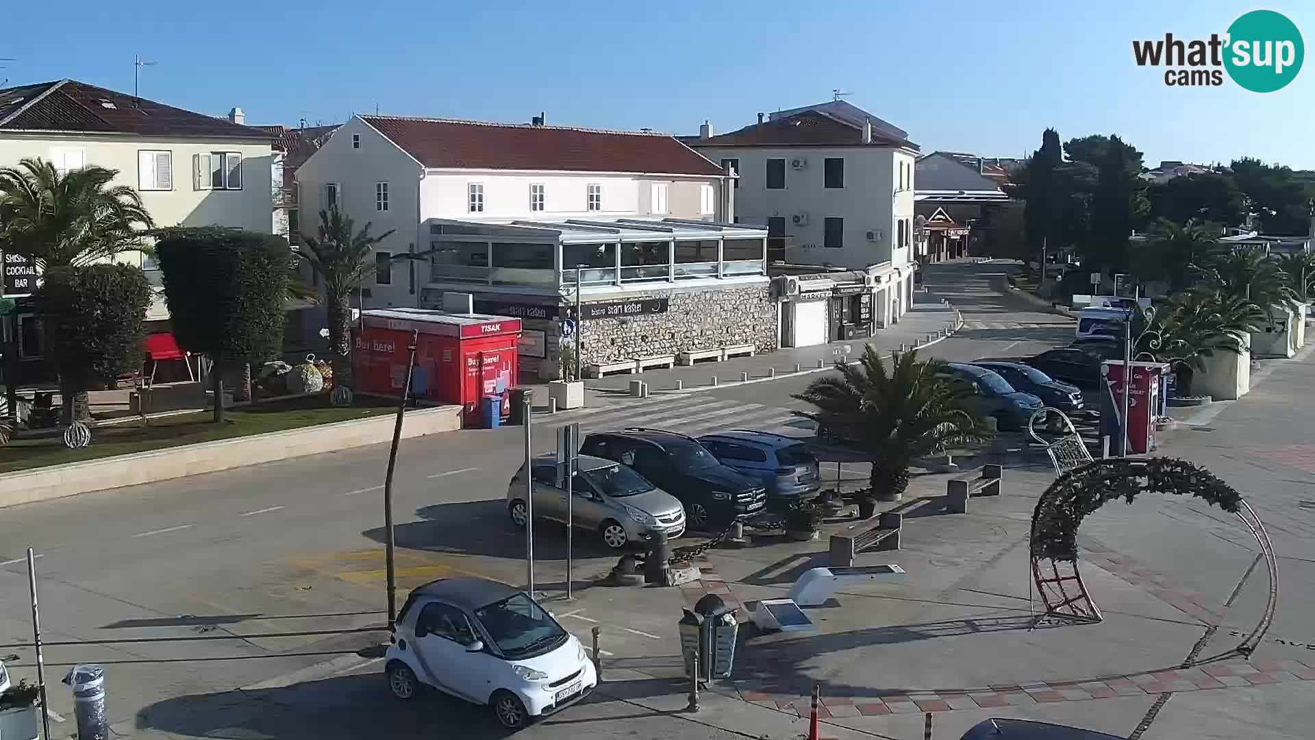 Webcam Novalja seaside promenade
