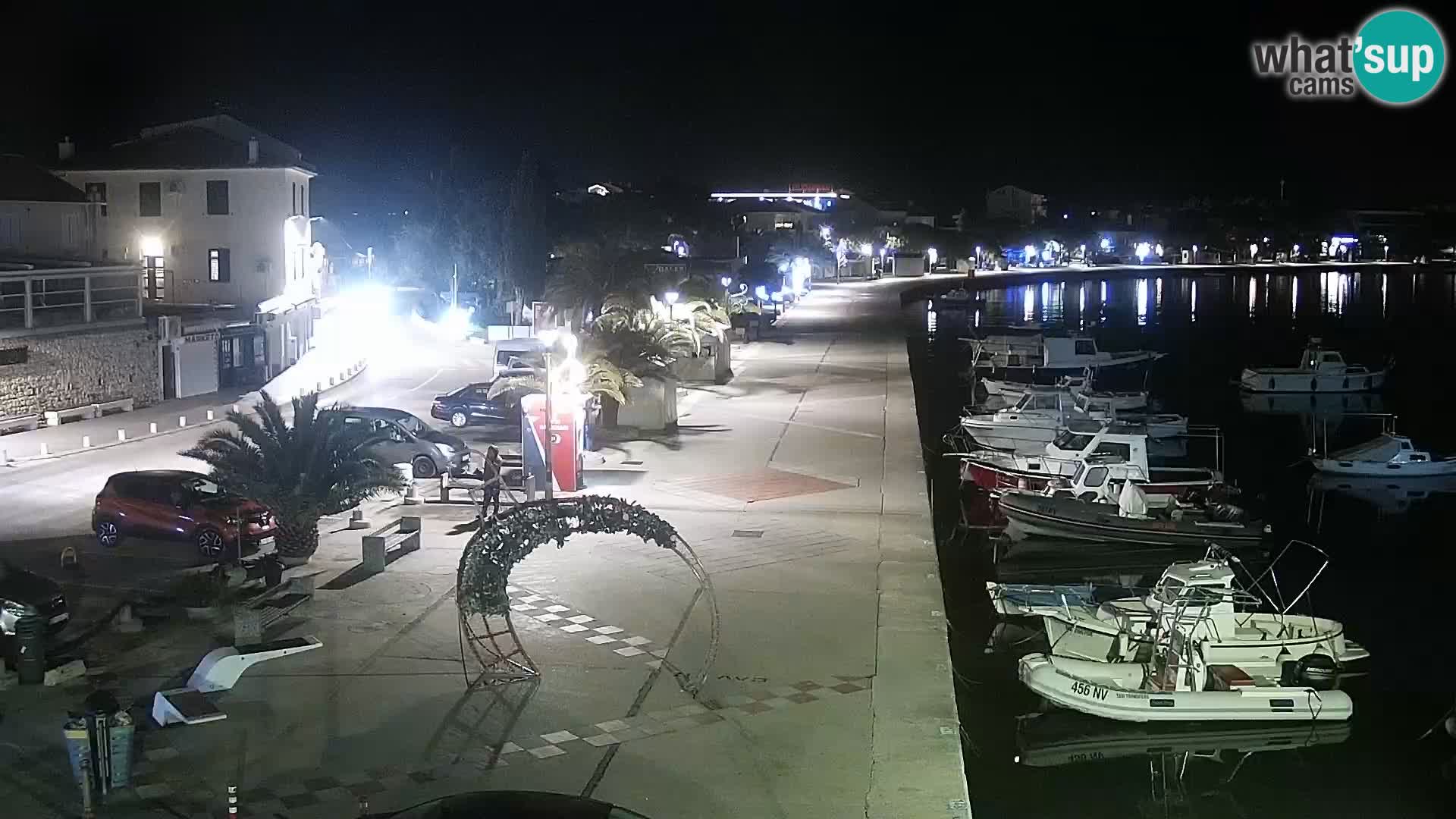 Webcam Novalja seaside promenade