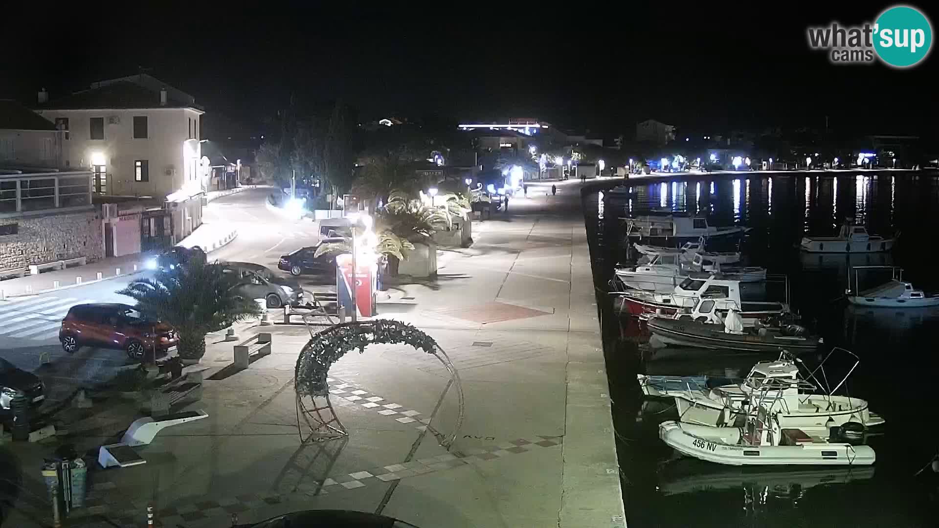 Webcam Novalja seaside promenade
