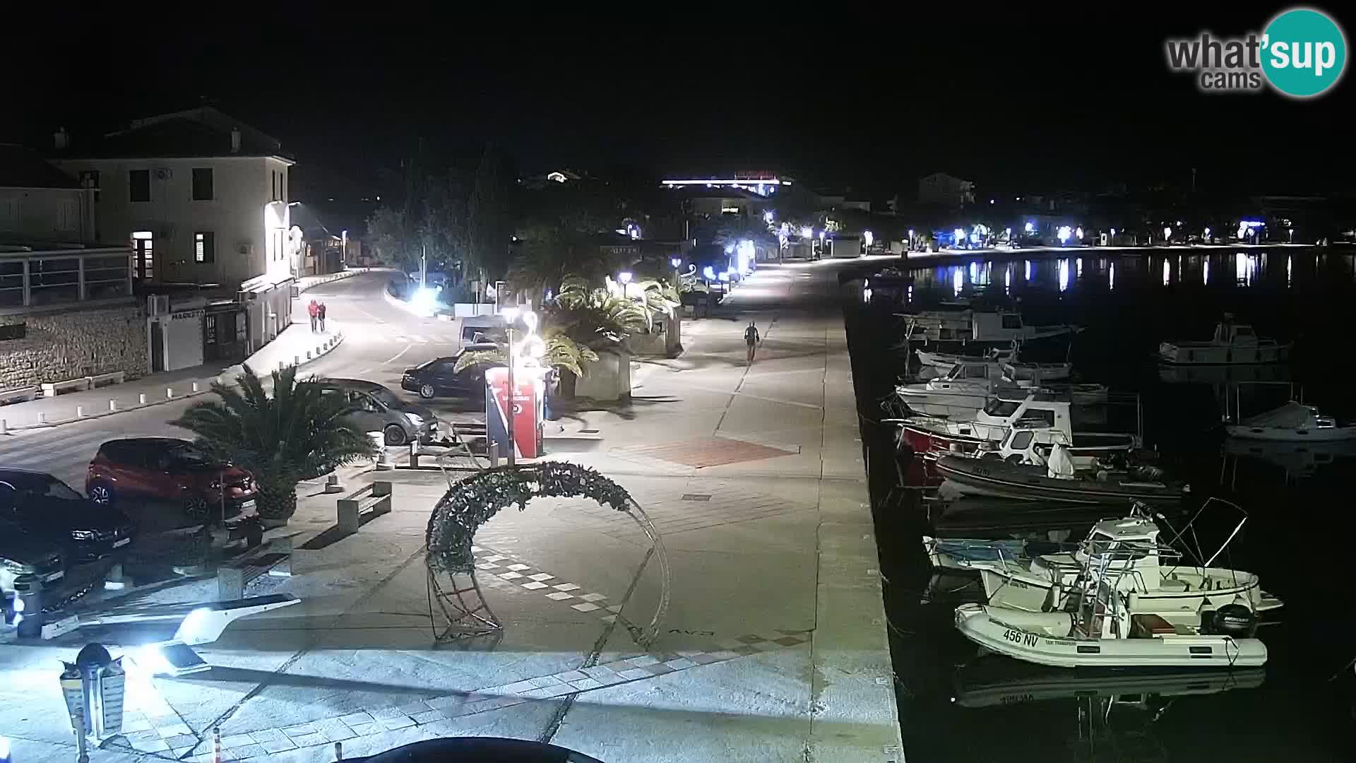 Webcam Novalja seaside promenade