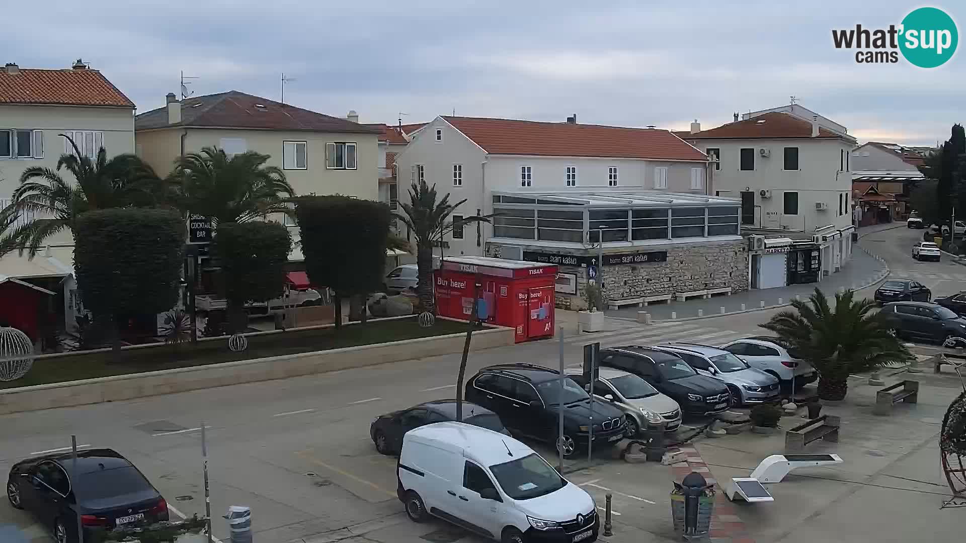 Webcam Novalja seaside promenade