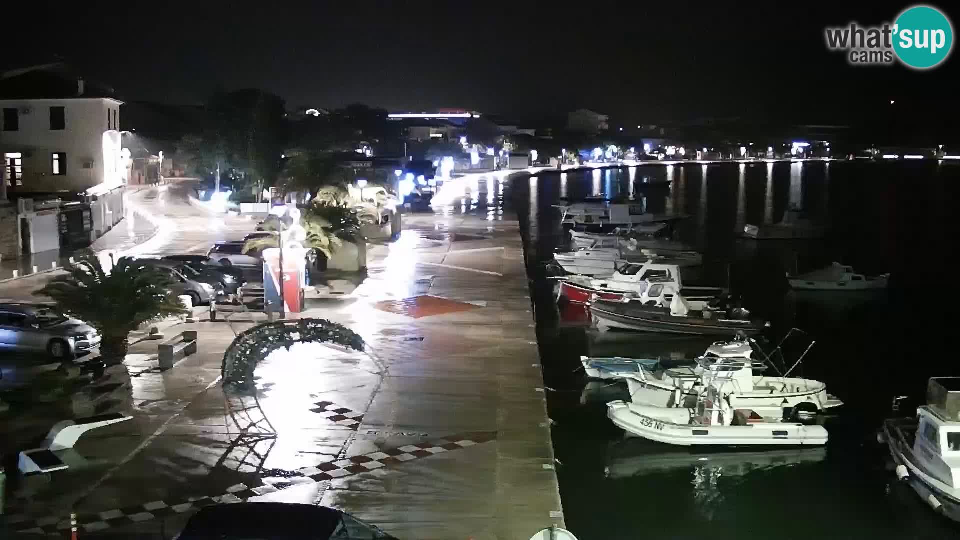 Webcam Novalja seaside promenade