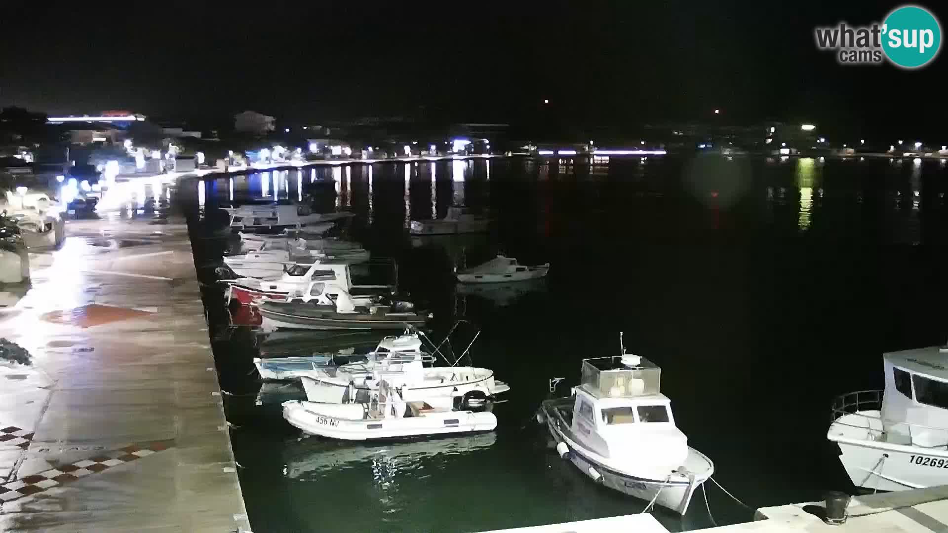 Webcam Novalja seaside promenade