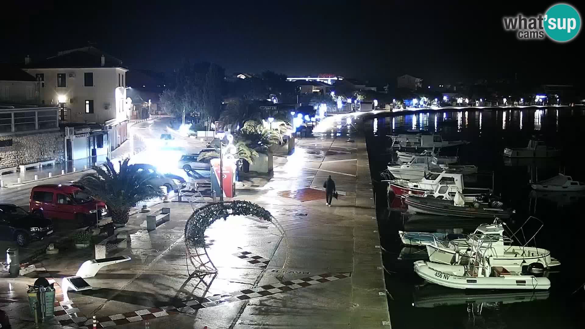 Novalja spletna kamera promenada