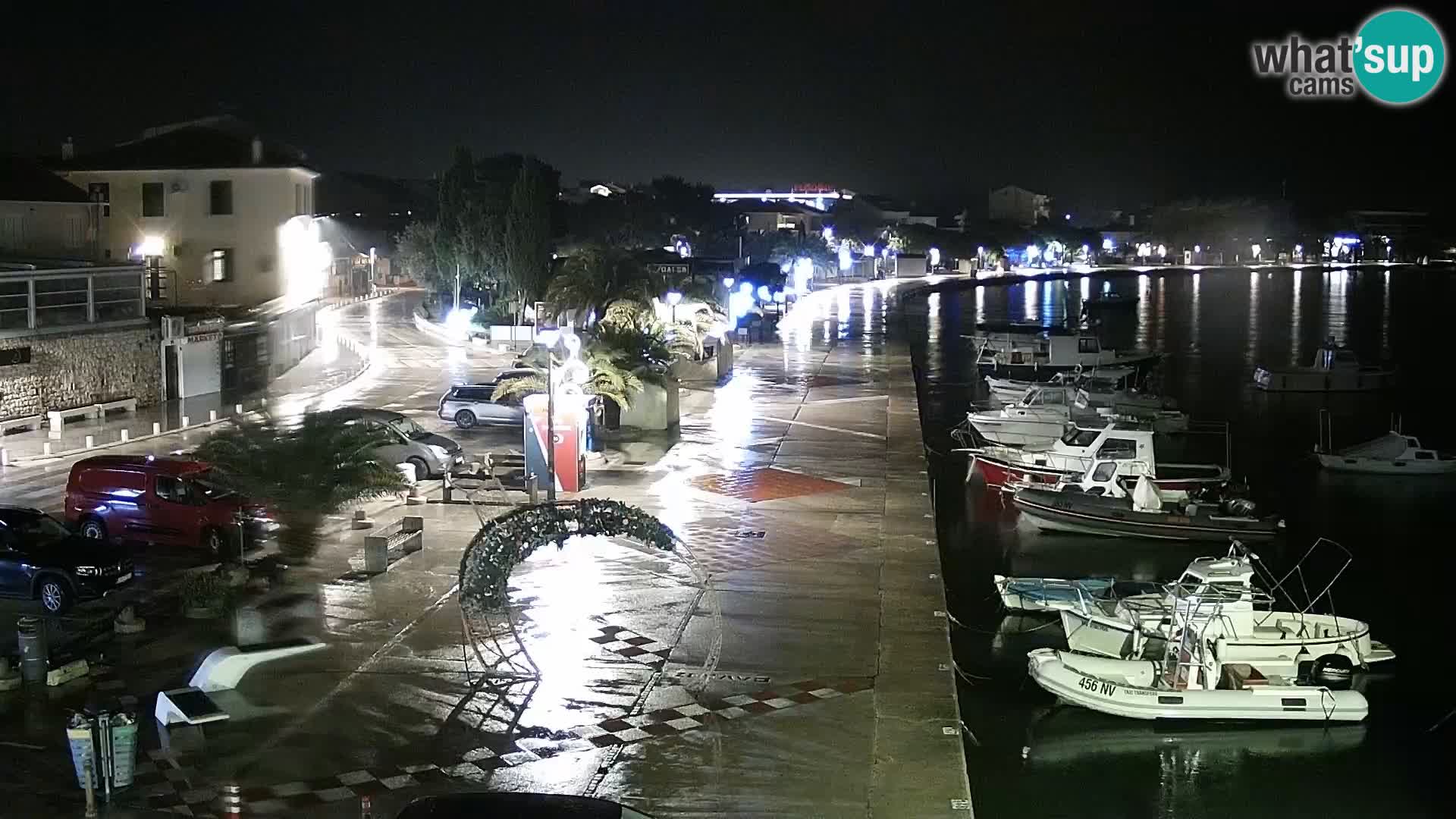 Webcam Novalja seaside promenade