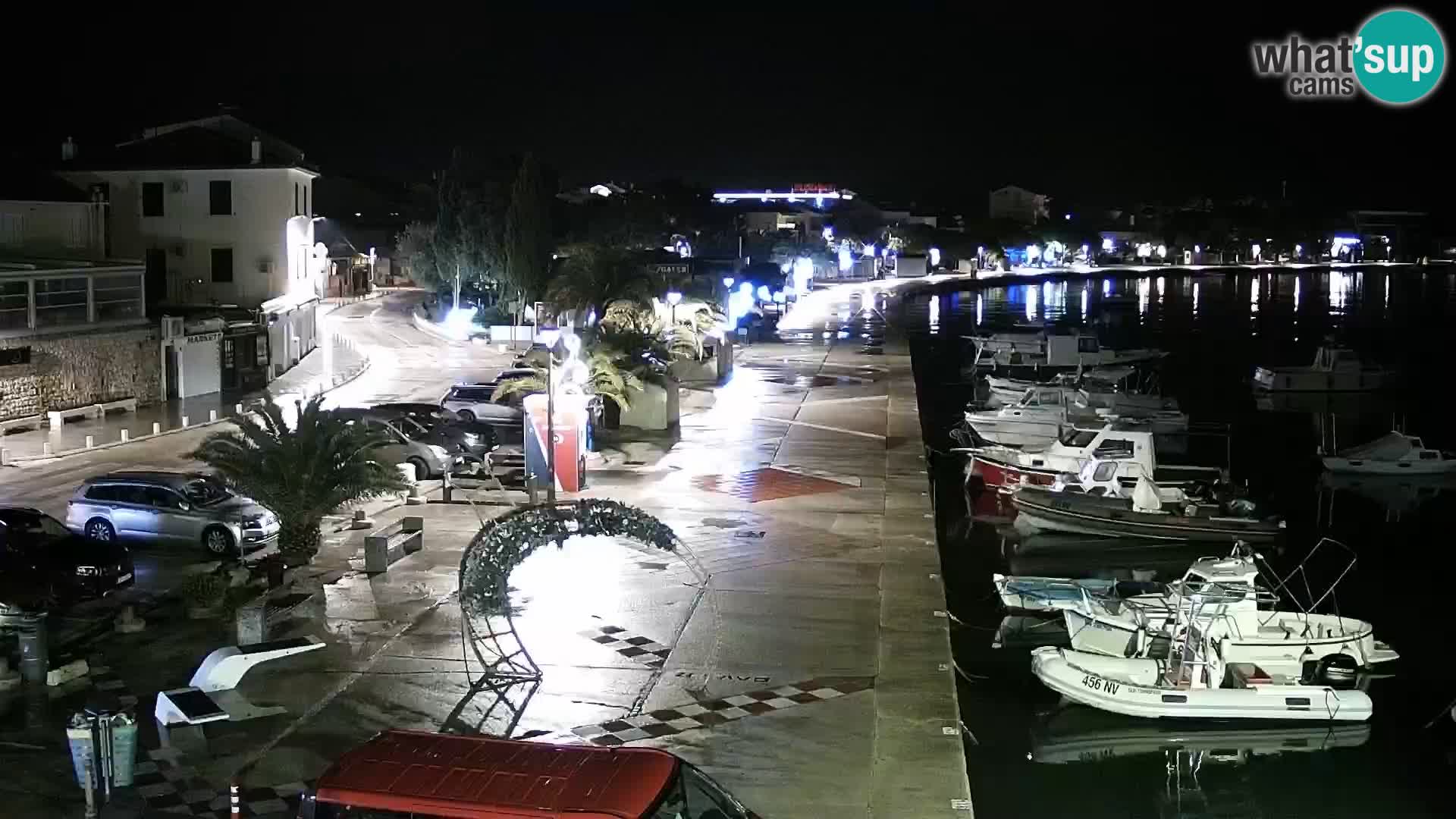 Webcam Novalja seaside promenade