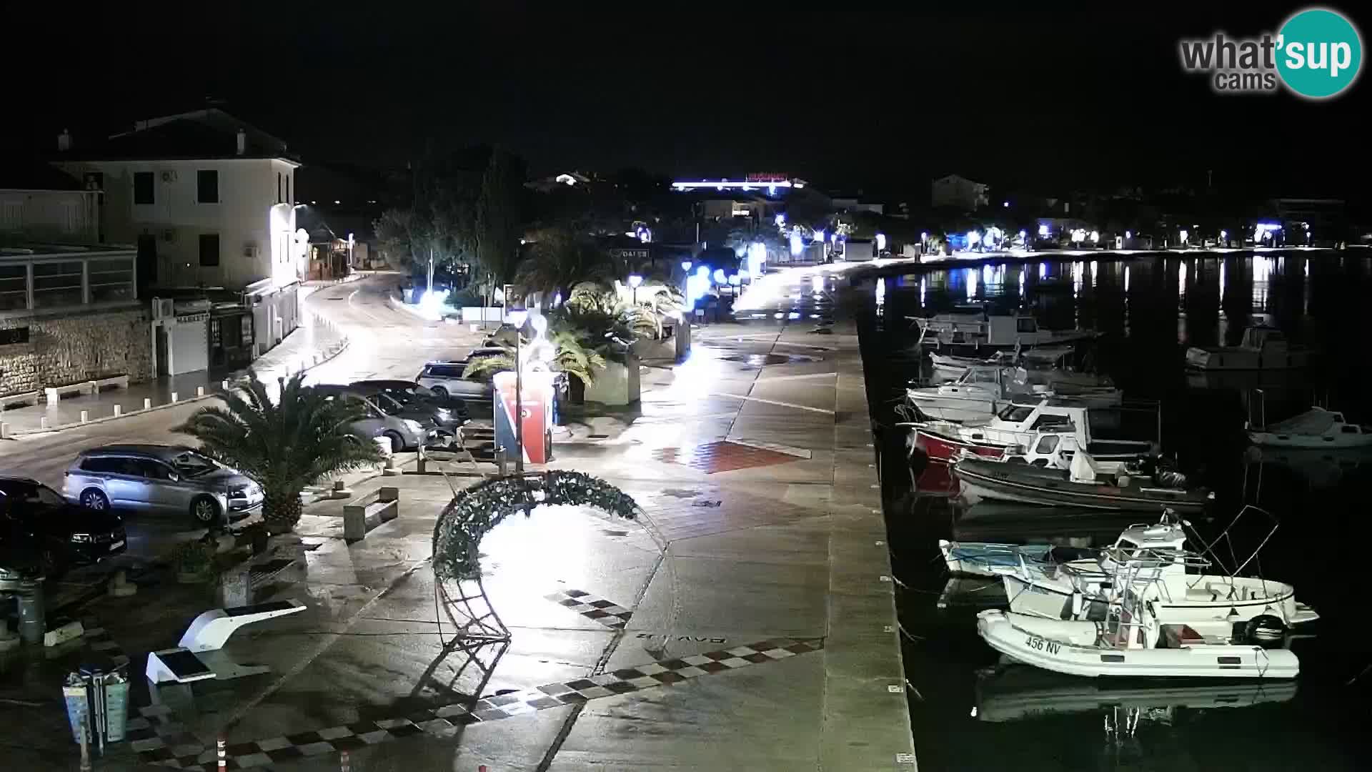 Webcam Novalja seaside promenade