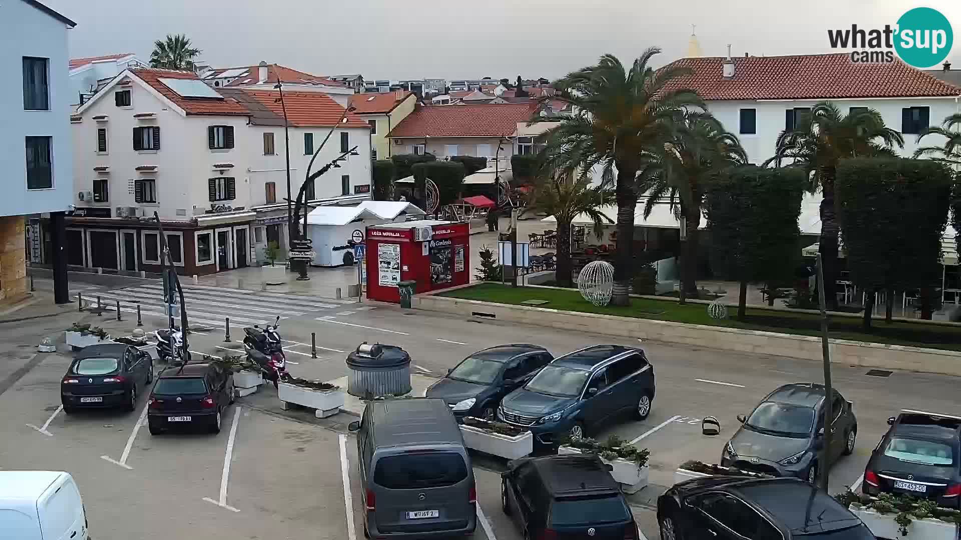 Webcam Novalja seaside promenade