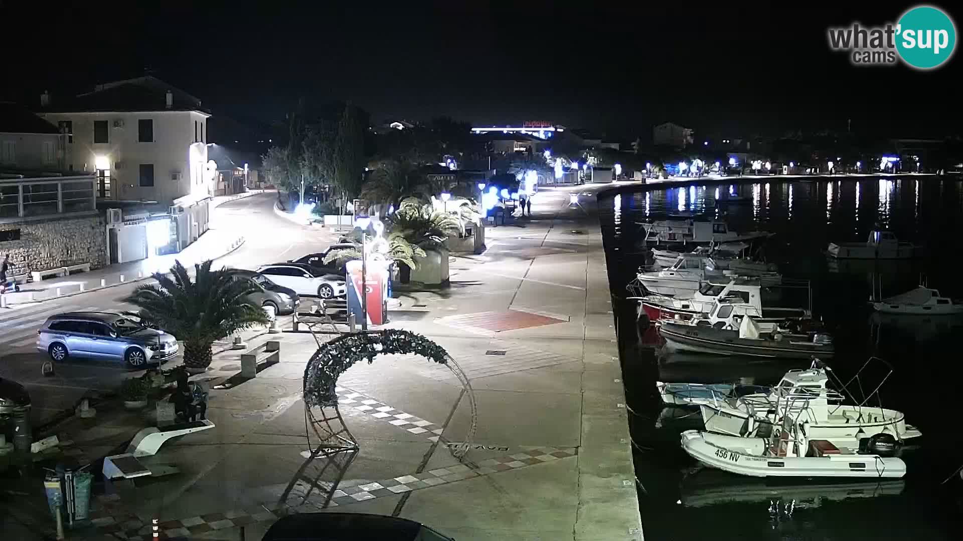 Webcam Novalja seaside promenade