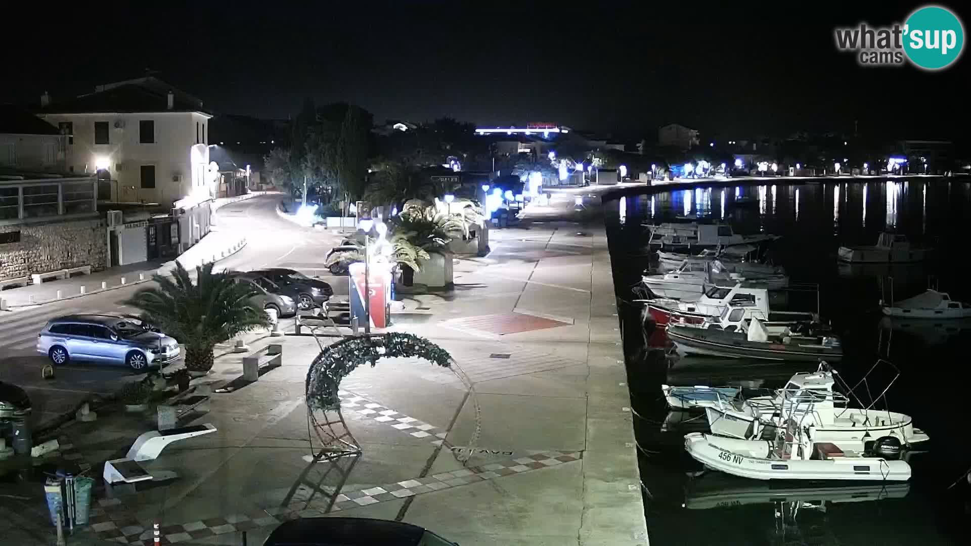Webcam Novalja seaside promenade