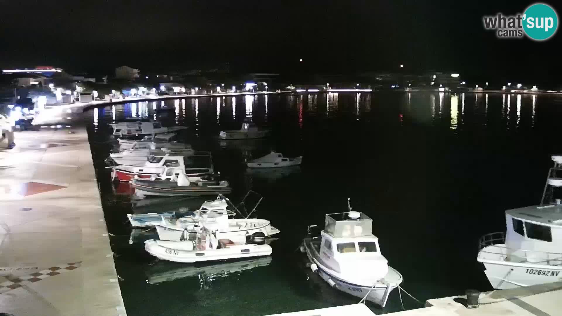 Webcam Novalja seaside promenade
