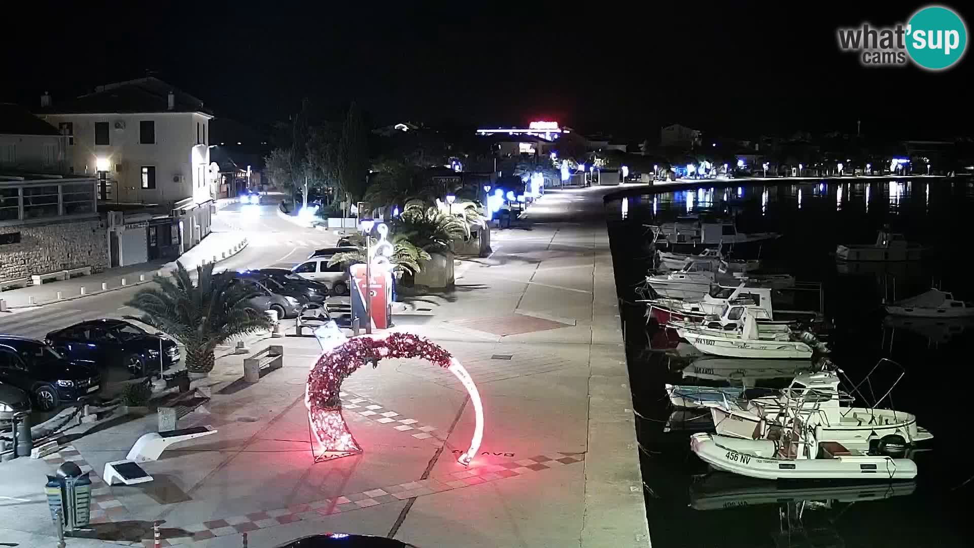 Webcam Novalja seaside promenade