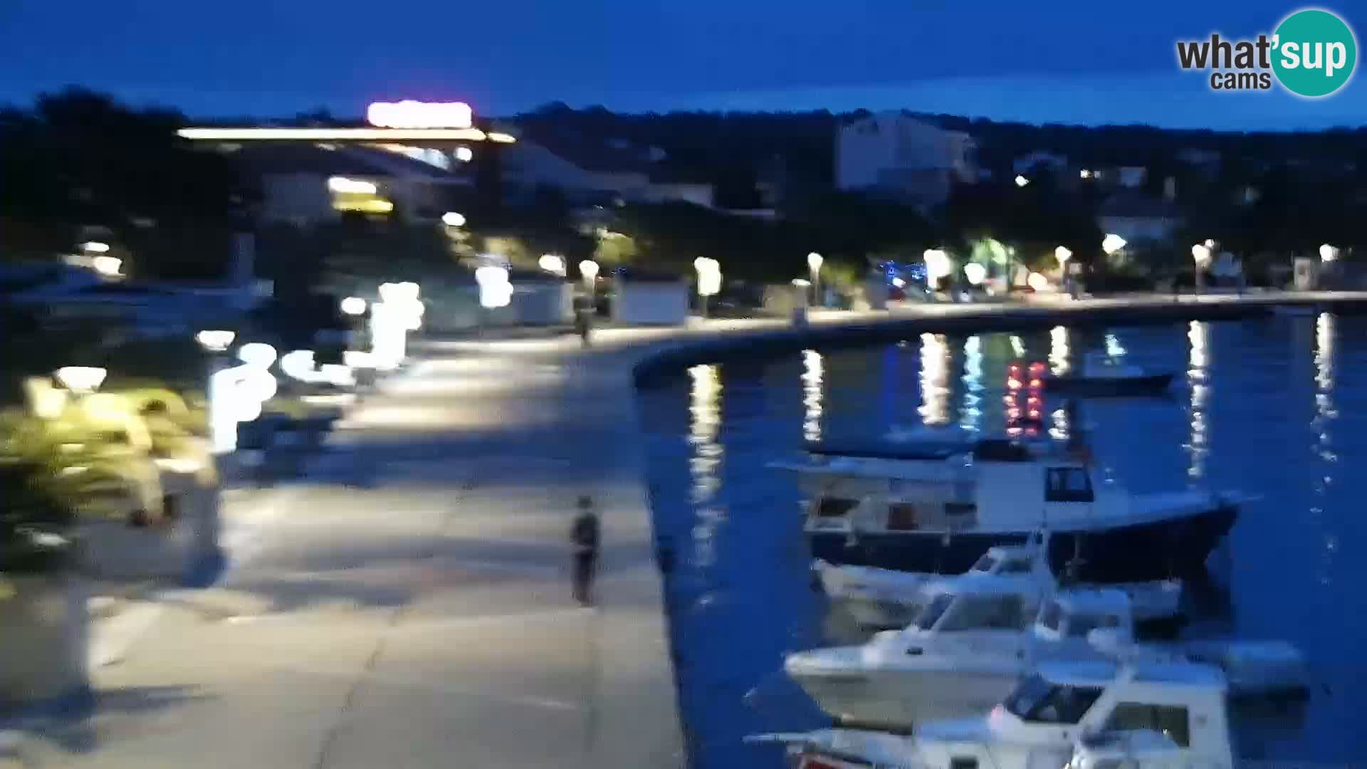 Novalja spletna kamera promenada