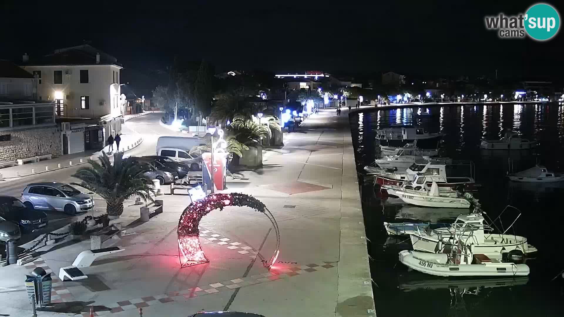 Webcam Novalja seaside promenade
