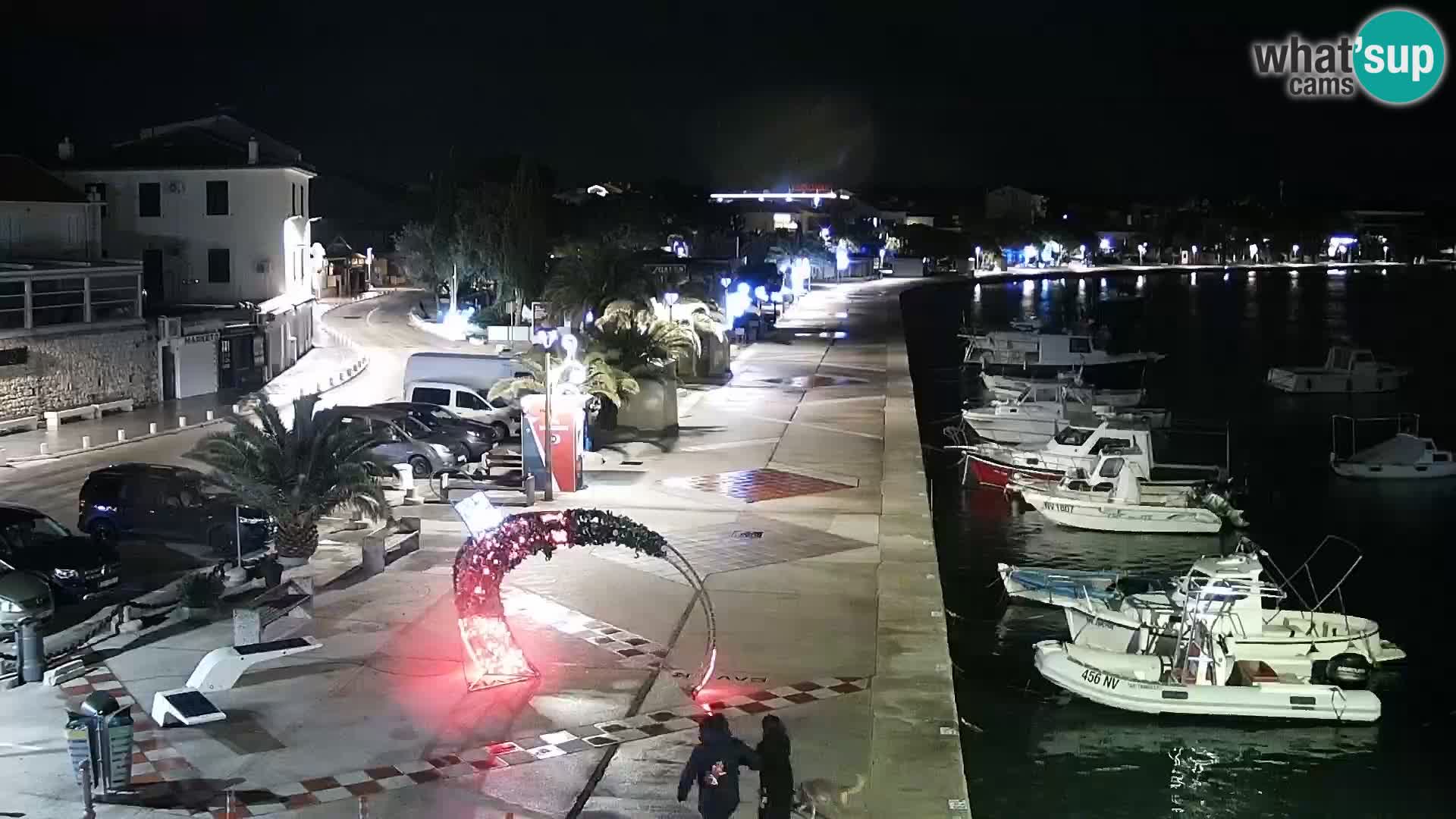 Webcam Novalja seaside promenade