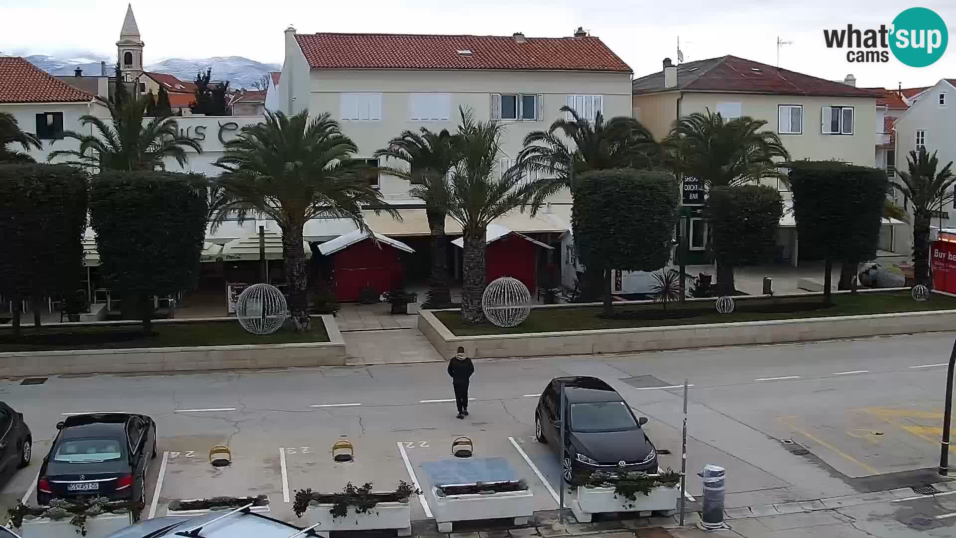 Webcam Novalja seaside promenade