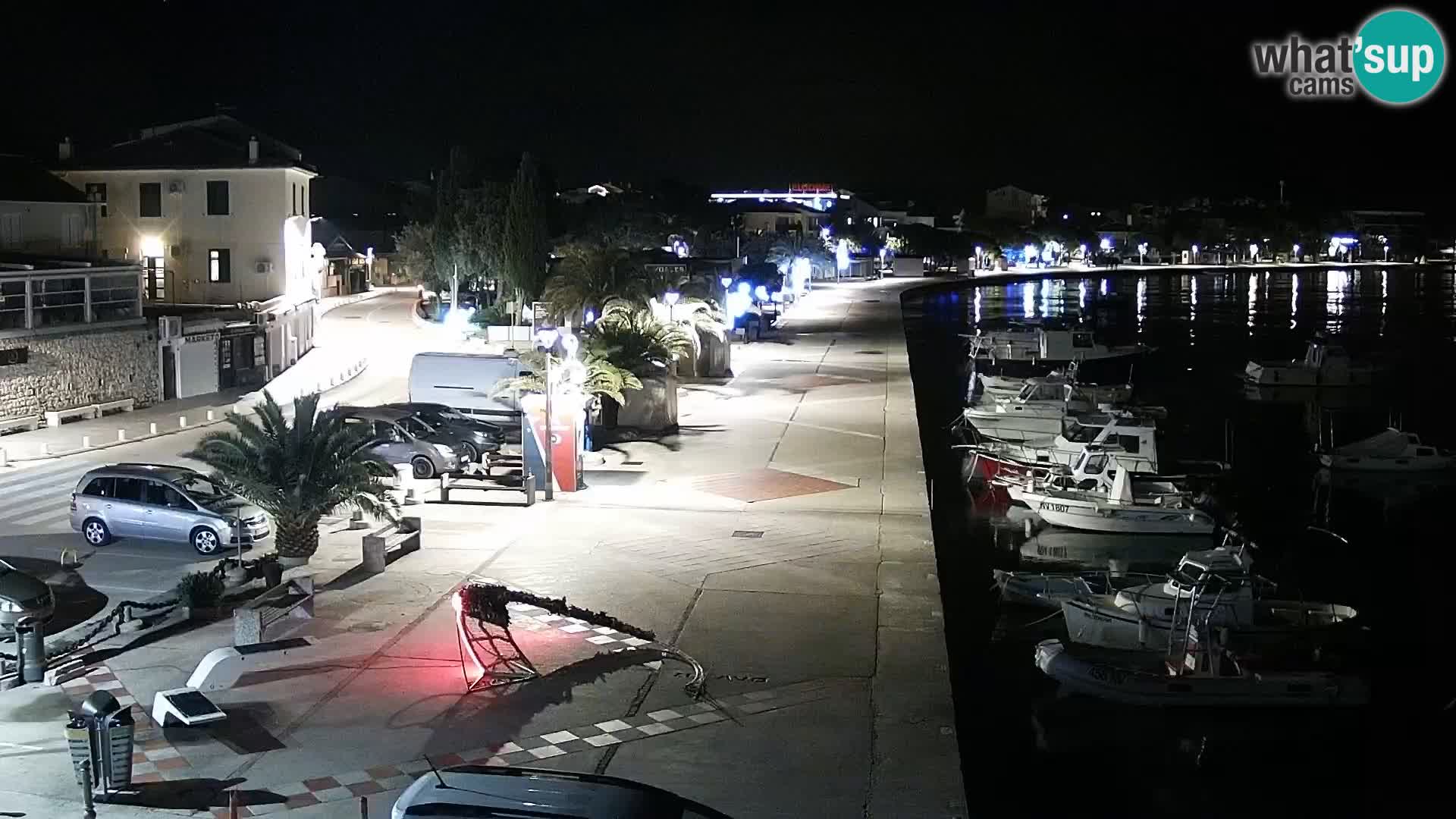 Webcam Novalja seaside promenade
