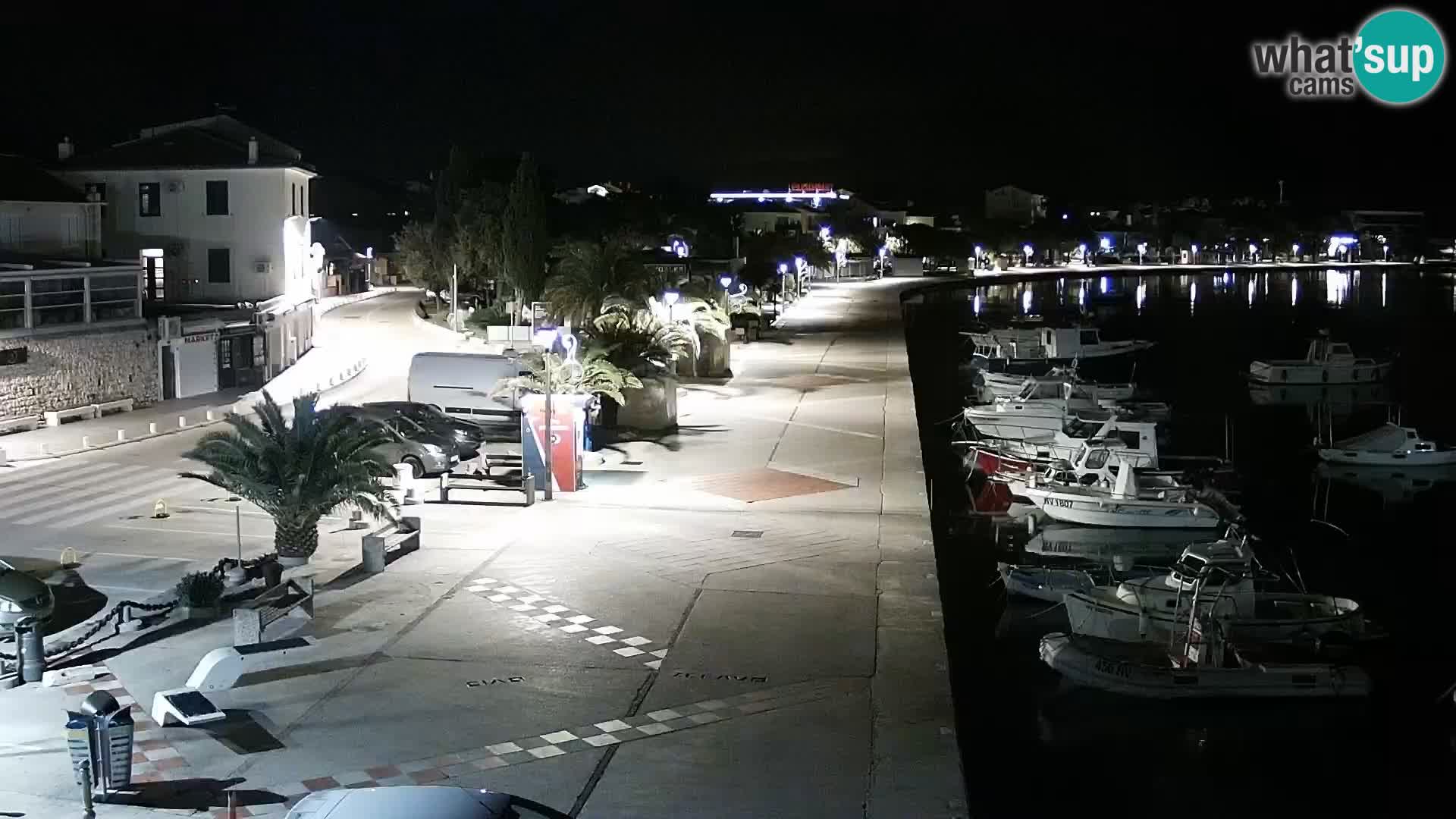 Webcam Novalja seaside promenade