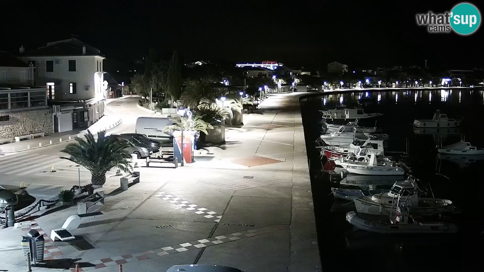 Webcam Novalja seaside promenade