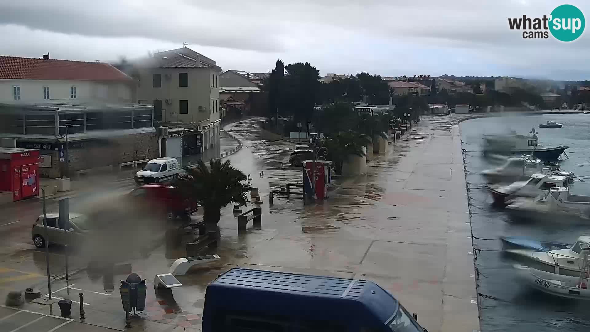 Webcam Novalja seaside promenade