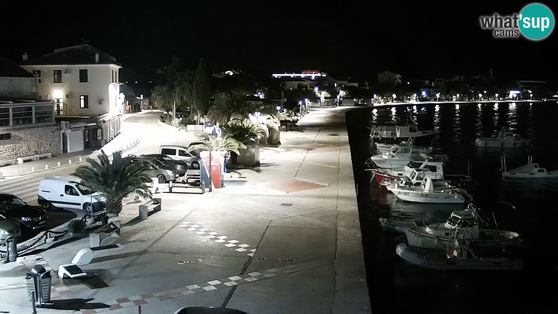 Novalja spletna kamera promenada