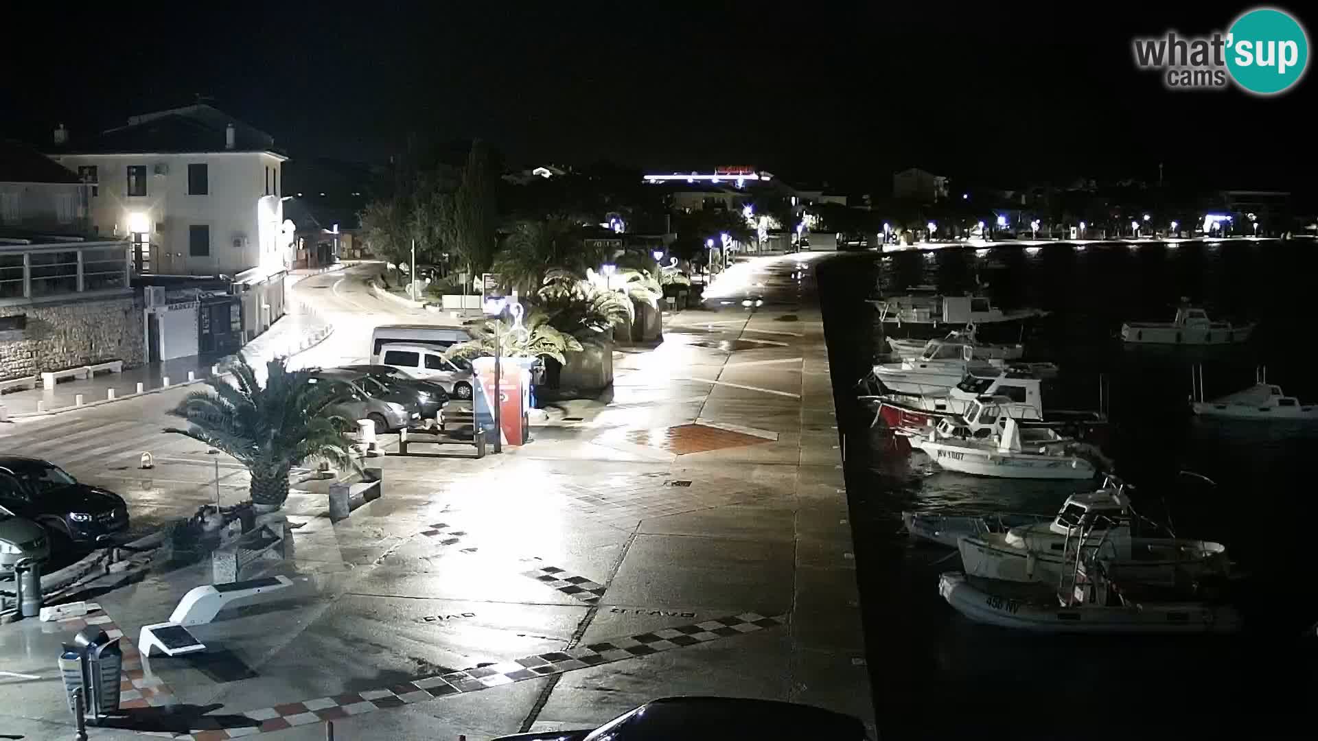 Novalja spletna kamera promenada