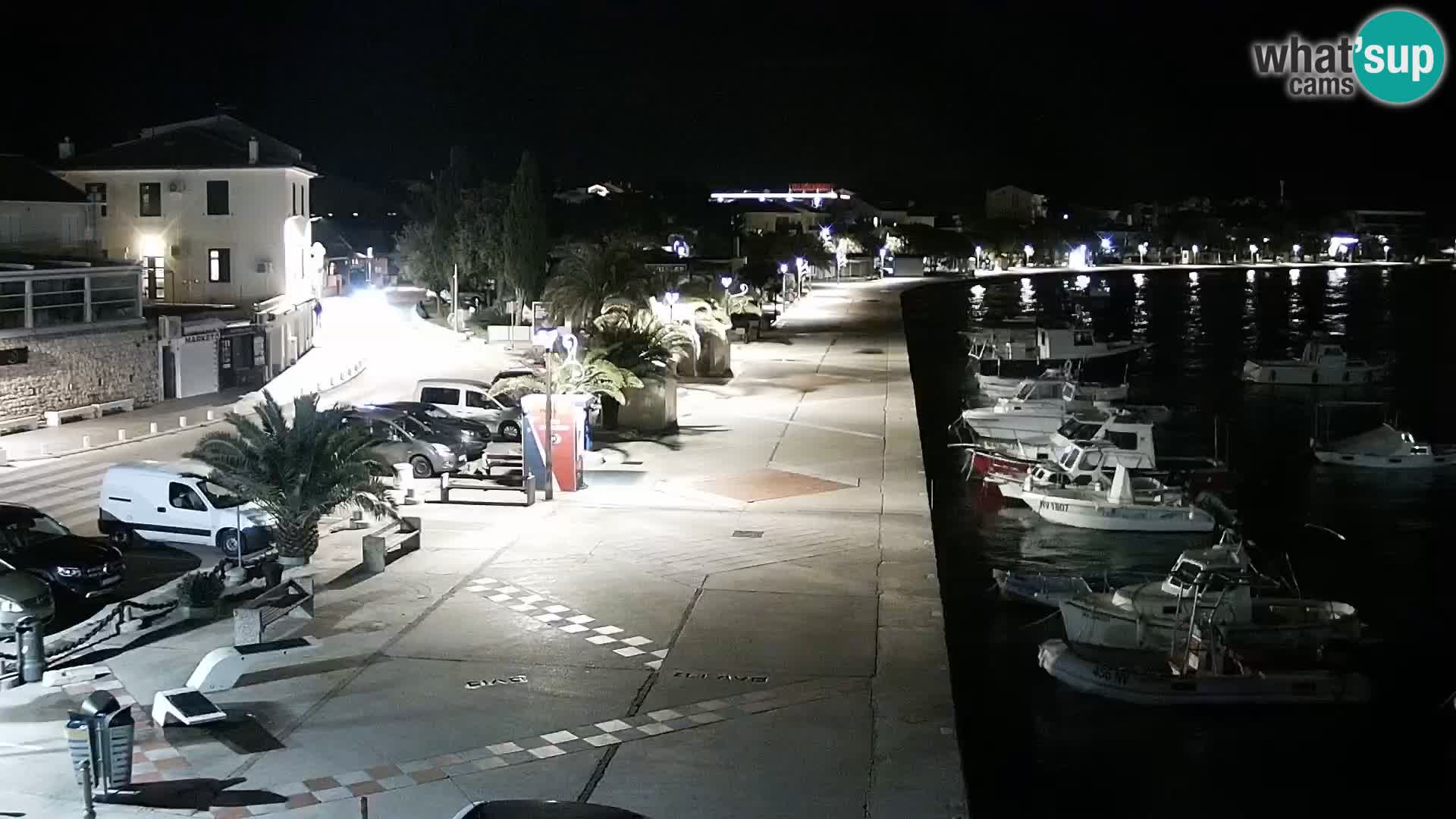 Novalja spletna kamera promenada