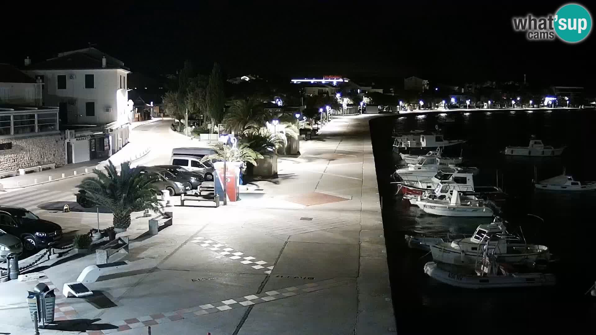 Novalja spletna kamera promenada