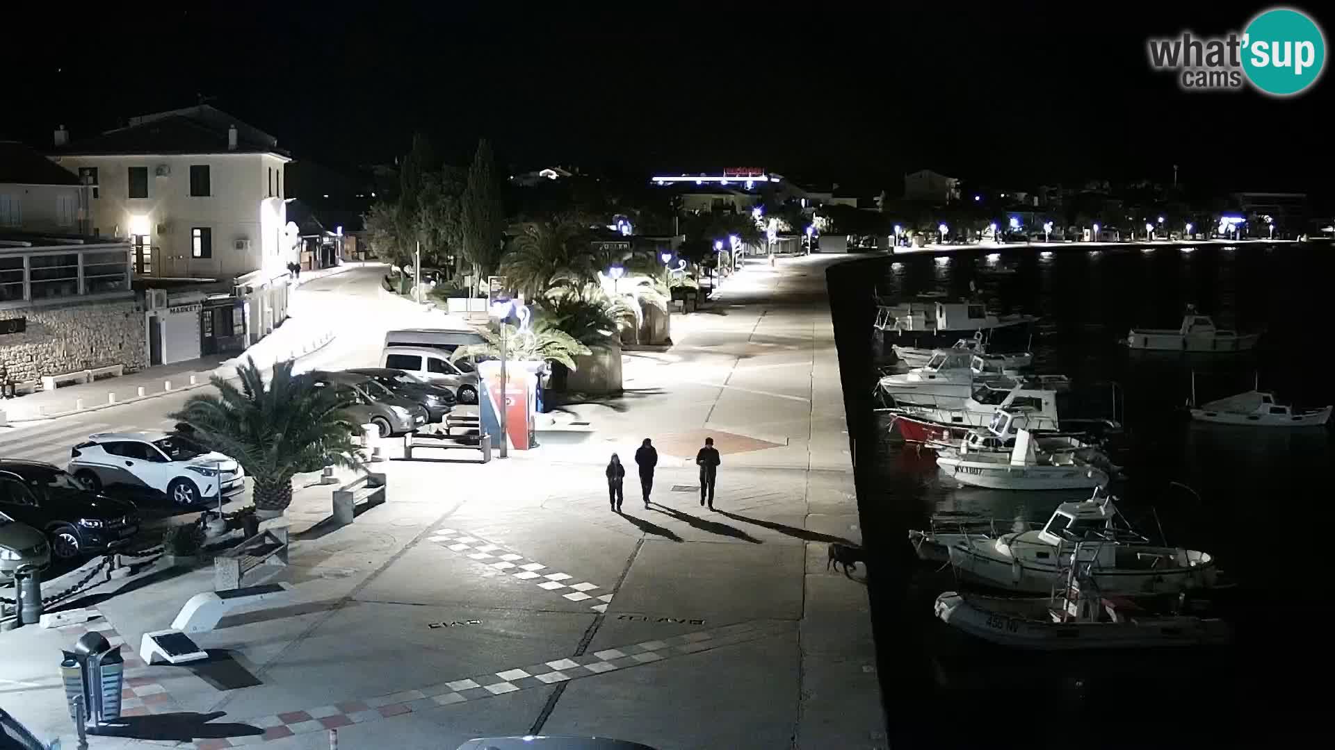 Web kamera Novalja promenada