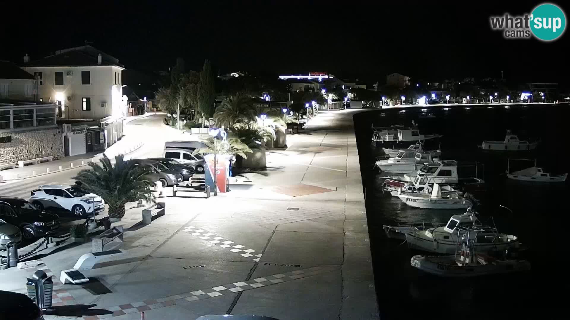 Novalja spletna kamera promenada