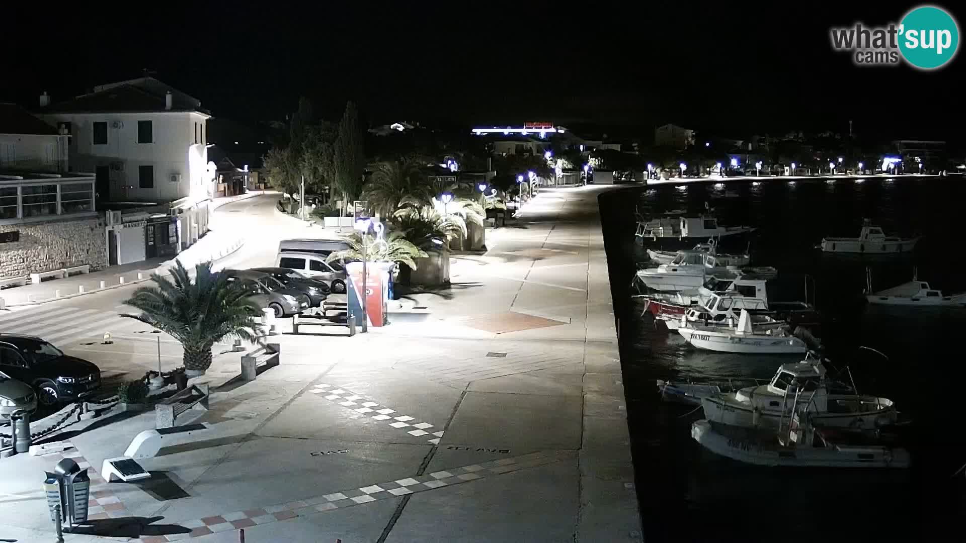 Novalja spletna kamera promenada