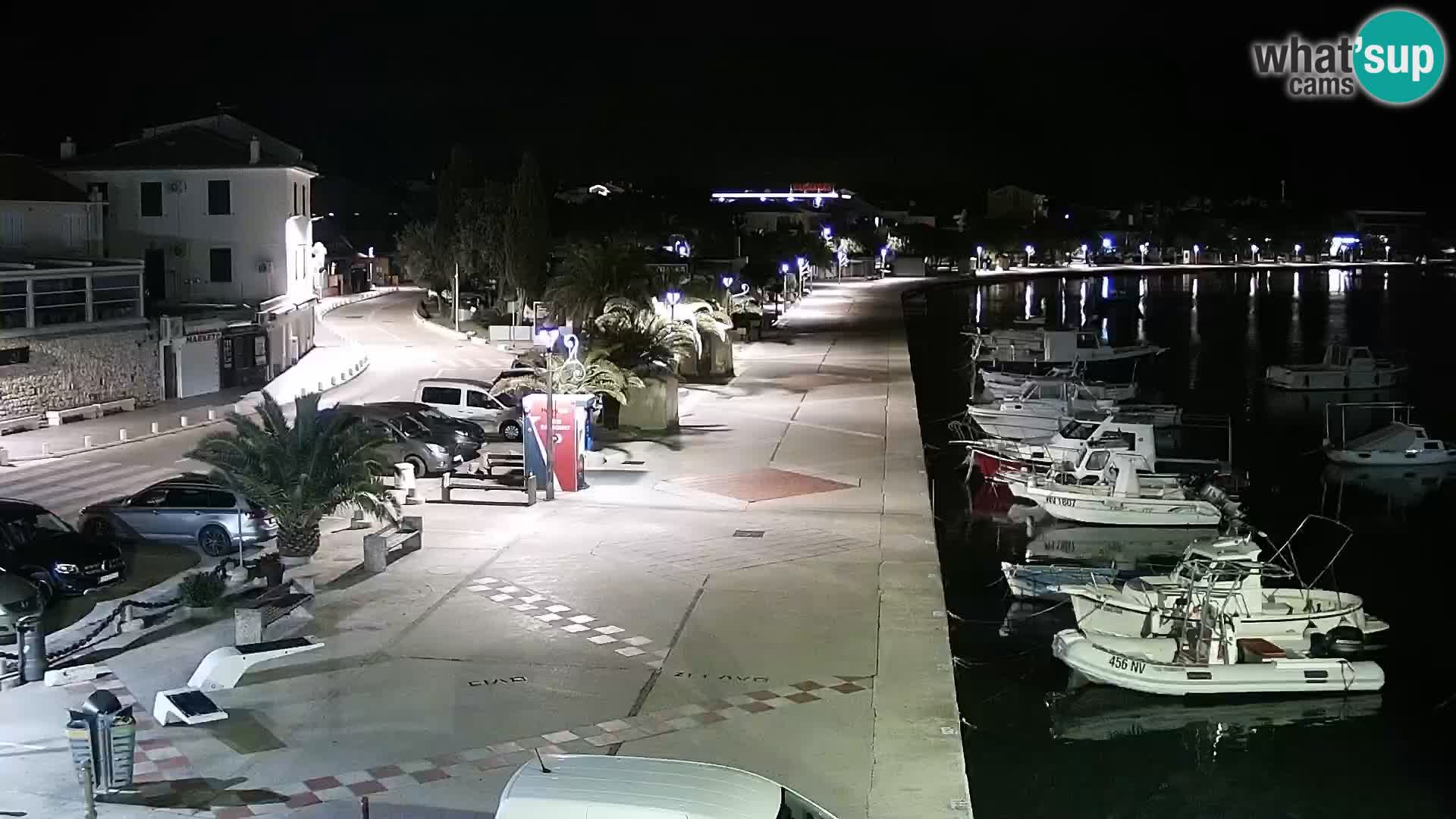 Web kamera Novalja promenada