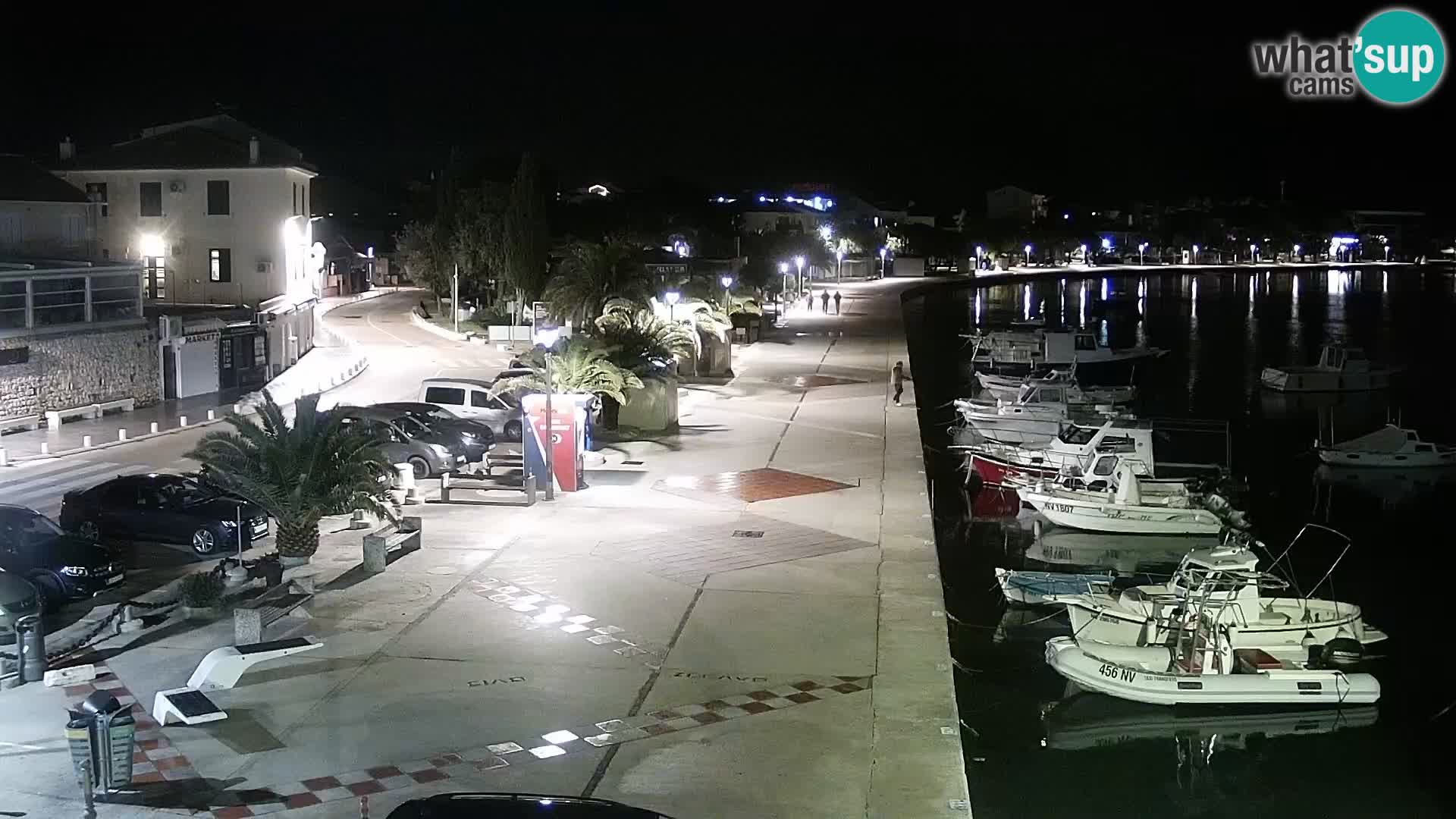 Novalja spletna kamera promenada