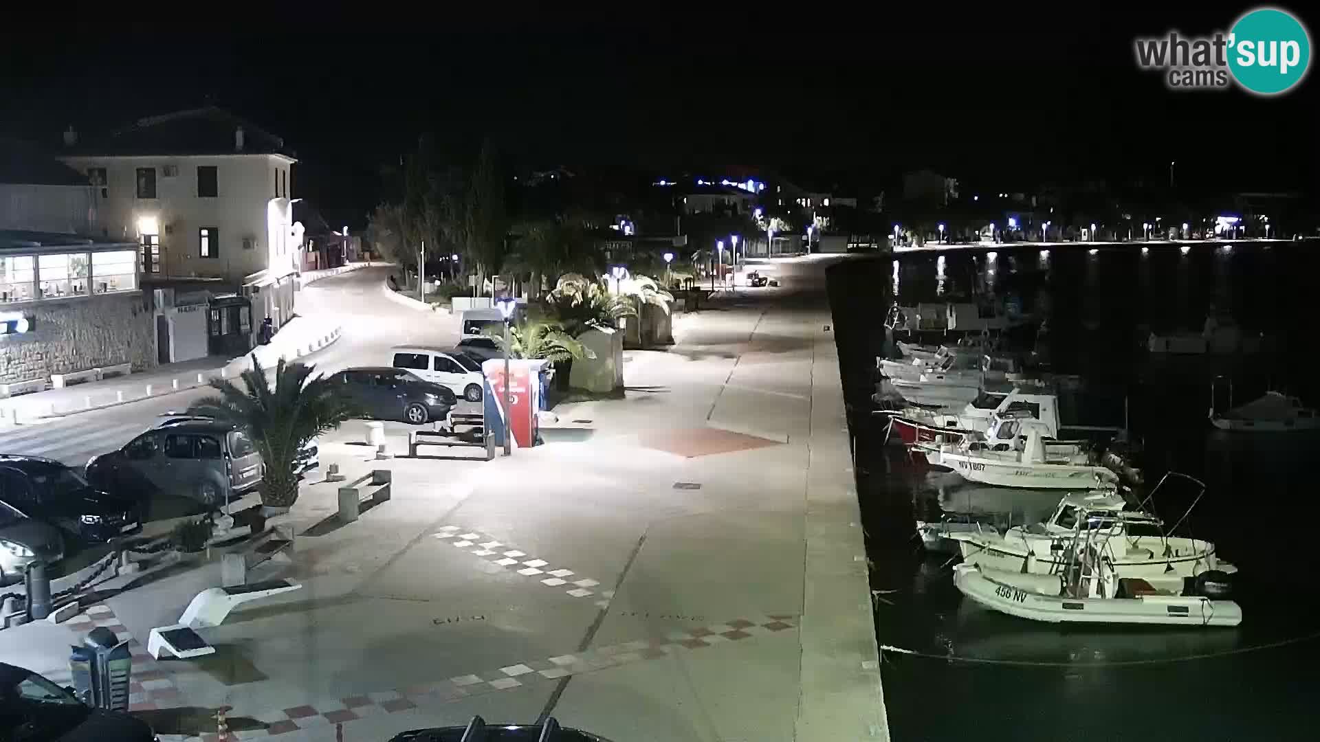 Webcam Novalja seaside promenade