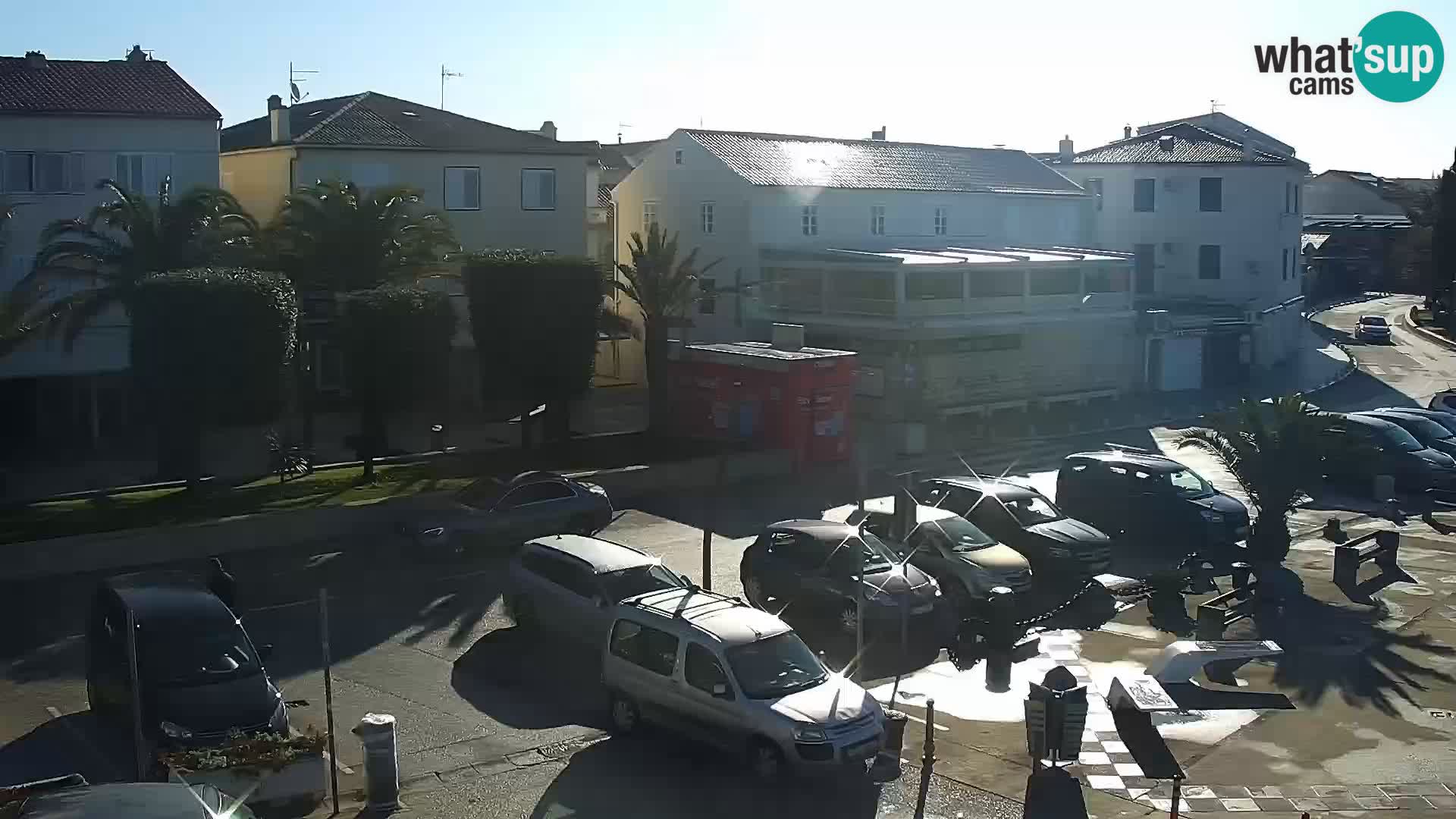 Webcam Novalja seaside promenade