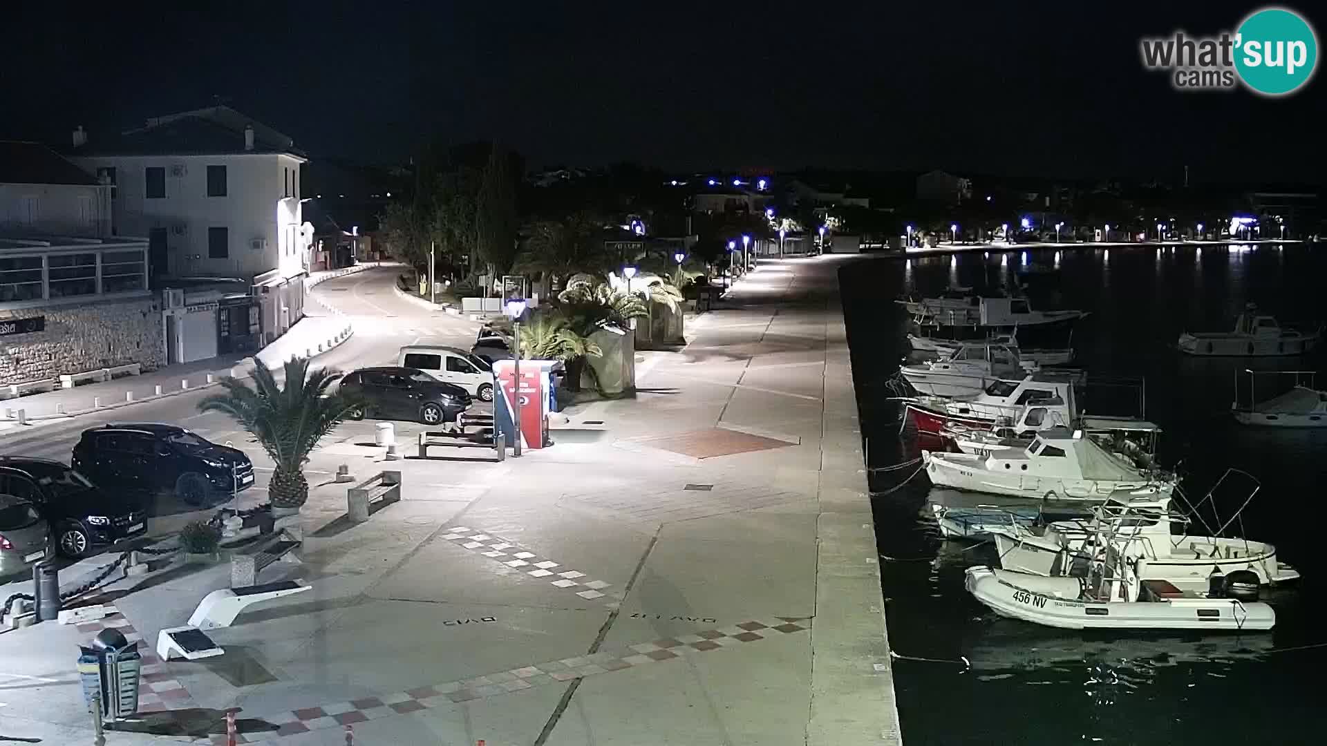Webcam Novalja seaside promenade